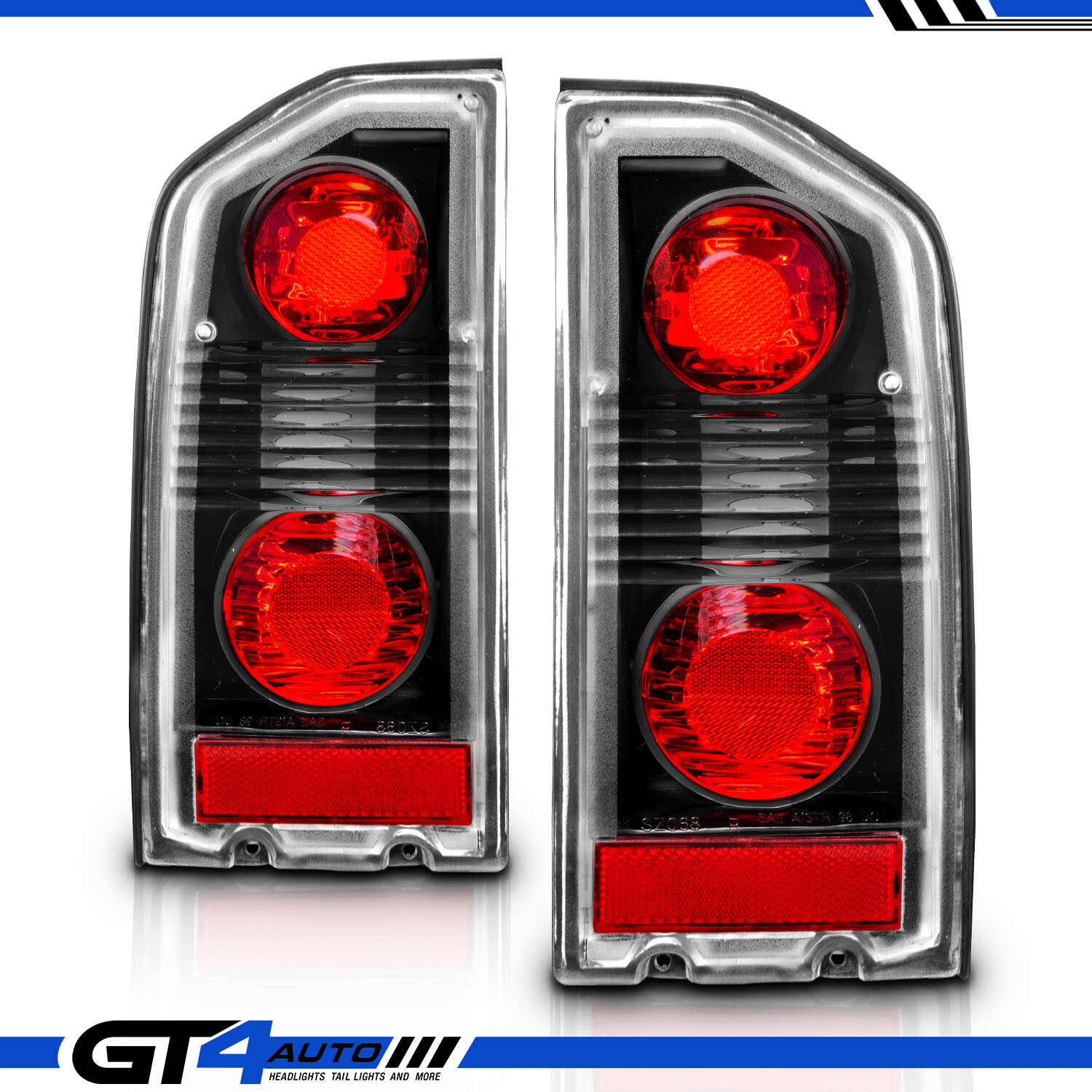 For 1988-1998 Suzuki Vitara Sidekick Geo Tracker Altezza Black Tail Lights Lamps