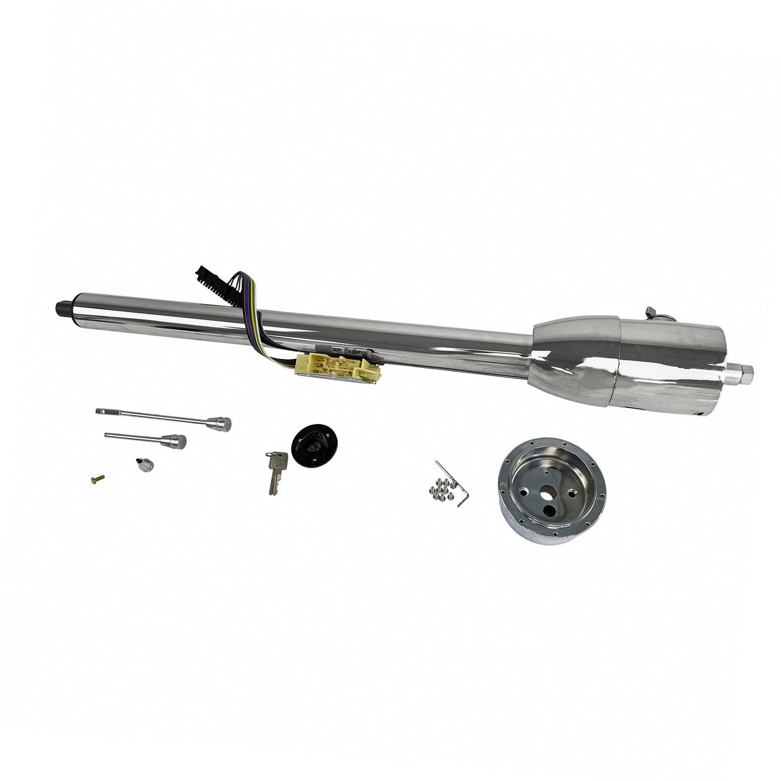 1968 - 1980 Chevy Corvette 33” Chrome Tilt Steering Column KEYED Floor Shift gm