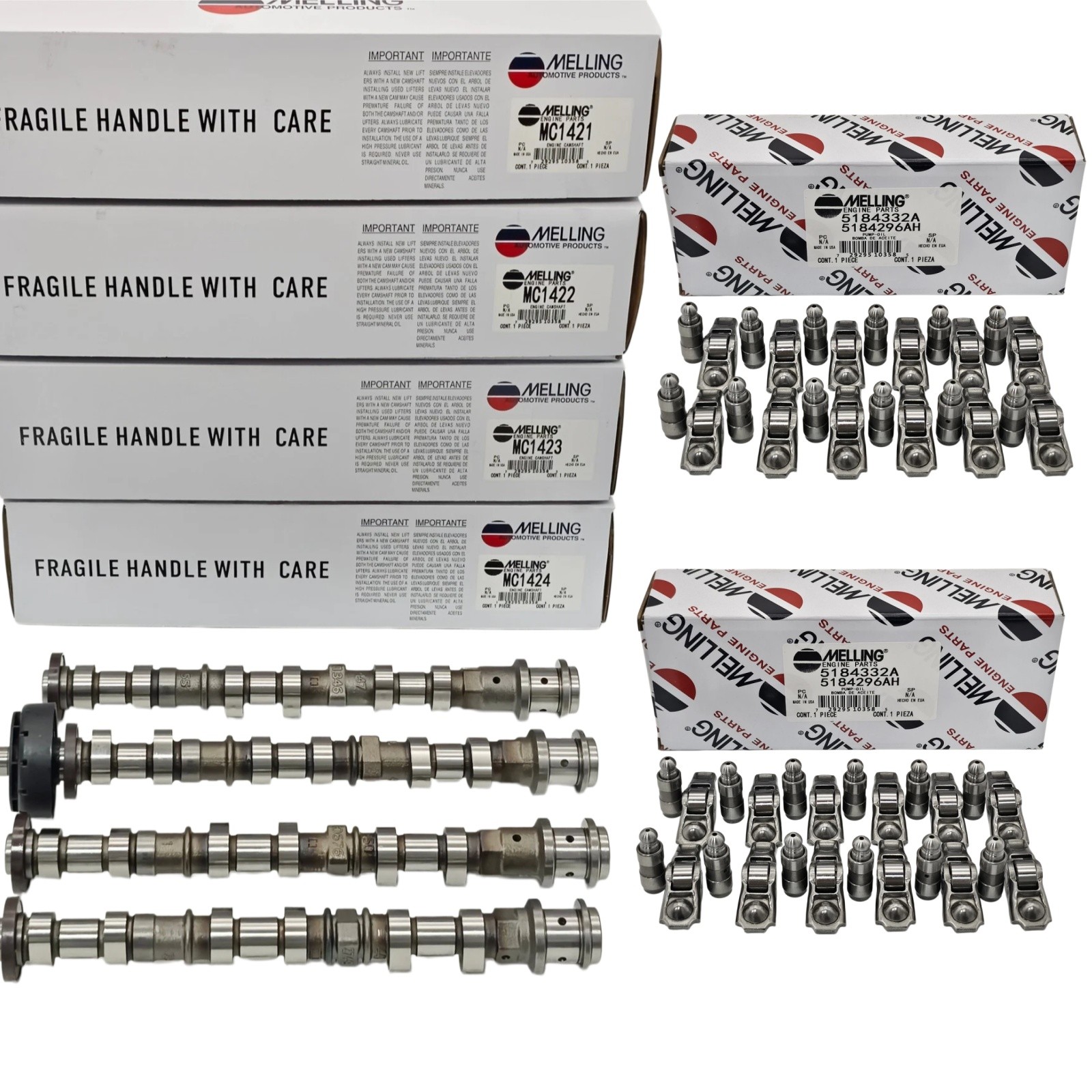 4X MELLING Camshaft Kit Rocker Arm Lifters For 2012-2018 RAM Jeep Dodge 3.6L NEW