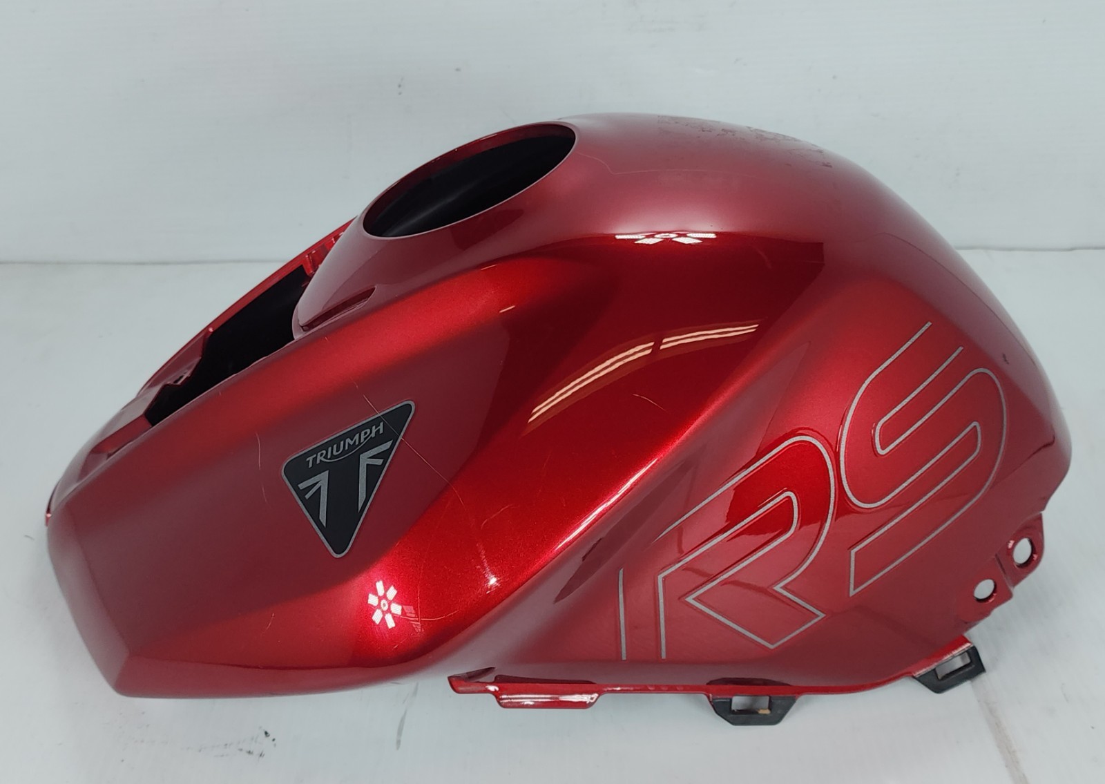 2024-26 Triumph Street Triple 765RS OEM FUEL TANK UPPER COVER PANEL CARNIVAL RED