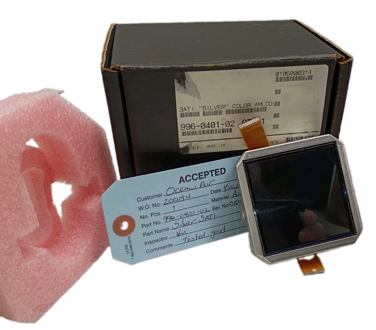 Planar 996-0401-02 3ATI Color AMLCD Avionics Cockpit Display Module NOS