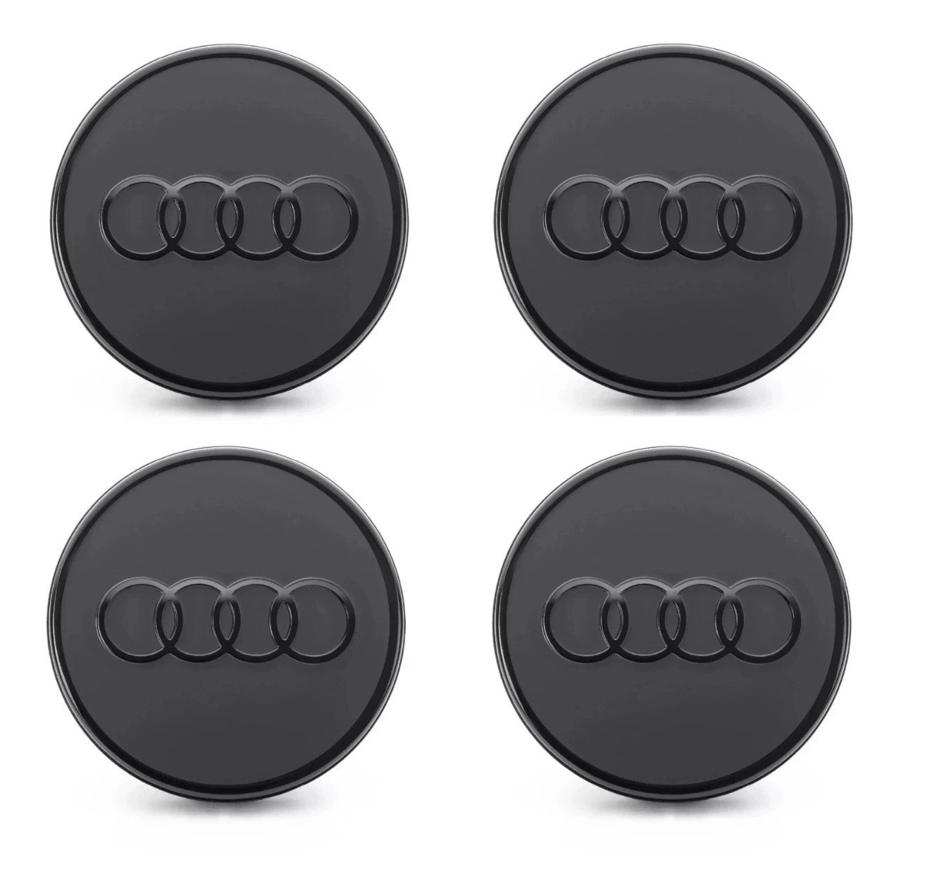 Audi Hubcap Set Center Caps Wheel Matte Black 85H071006A Audi Hubcap Set Center Caps Wheel Matte Black 85H071006A