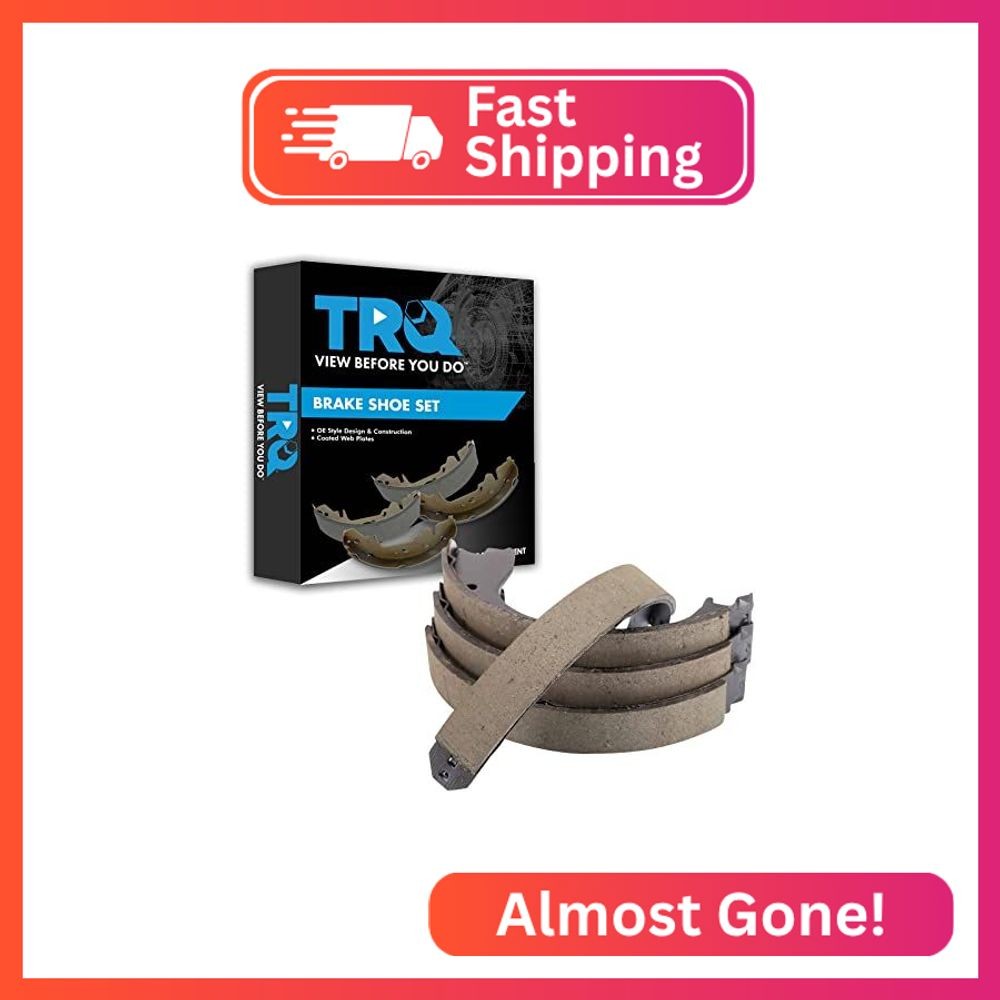 TRQ Rear Parking Brake Shoe Set