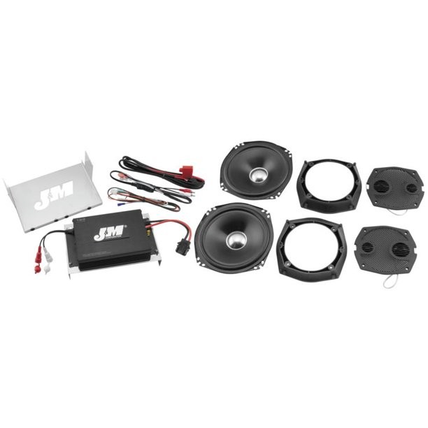 JHAK-HC06-1802SP NEW J&M 2 SPEAKER COMPLETE INSTALL KIT FITS 2006-2013 HARLEY