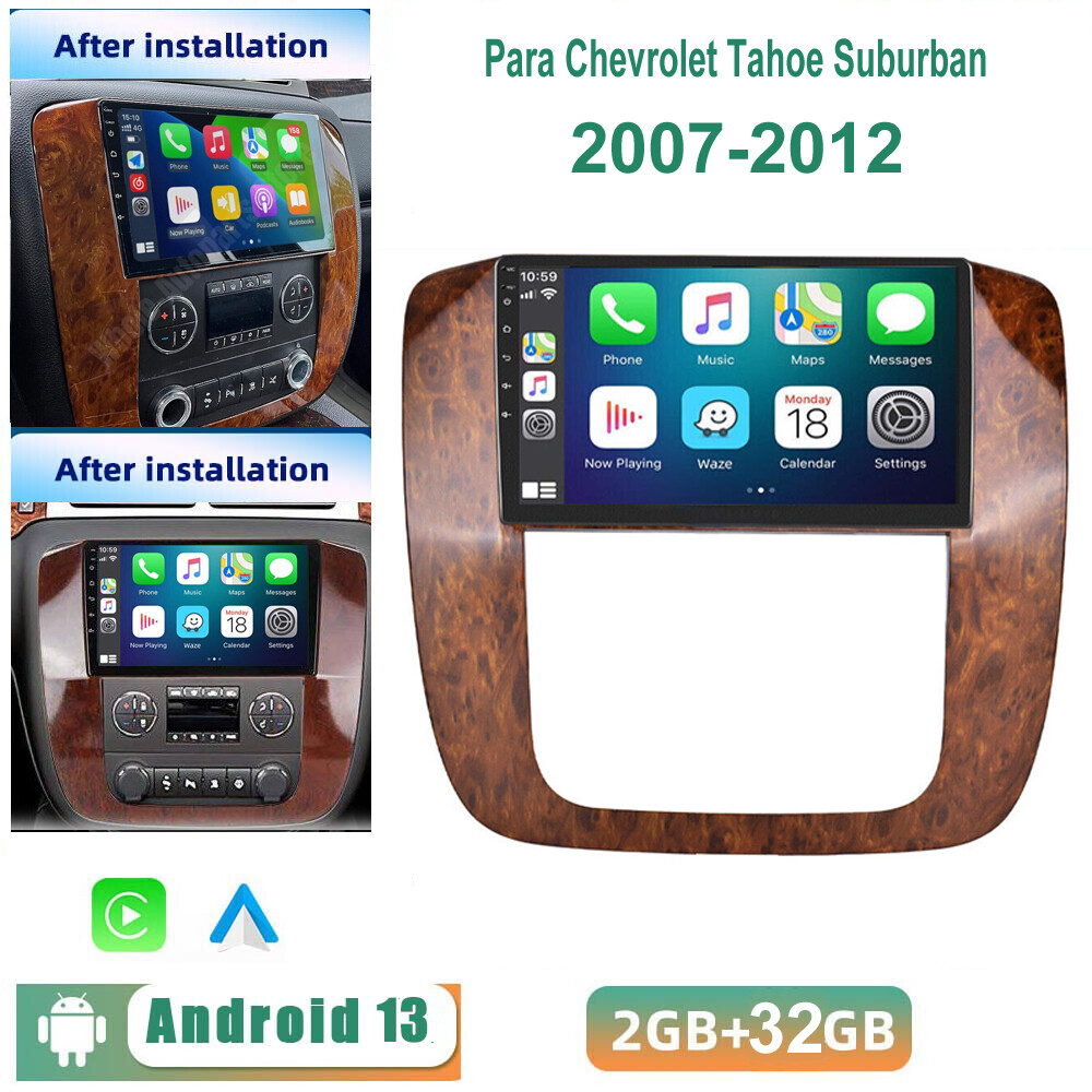 9\'\' Para Chevrolet Tahoe Suburban 2007-2012 Carplay Android 13 Car Stereo Radio