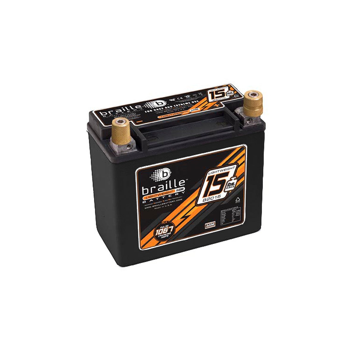 Braille Battery B2015 12V AGM Battery