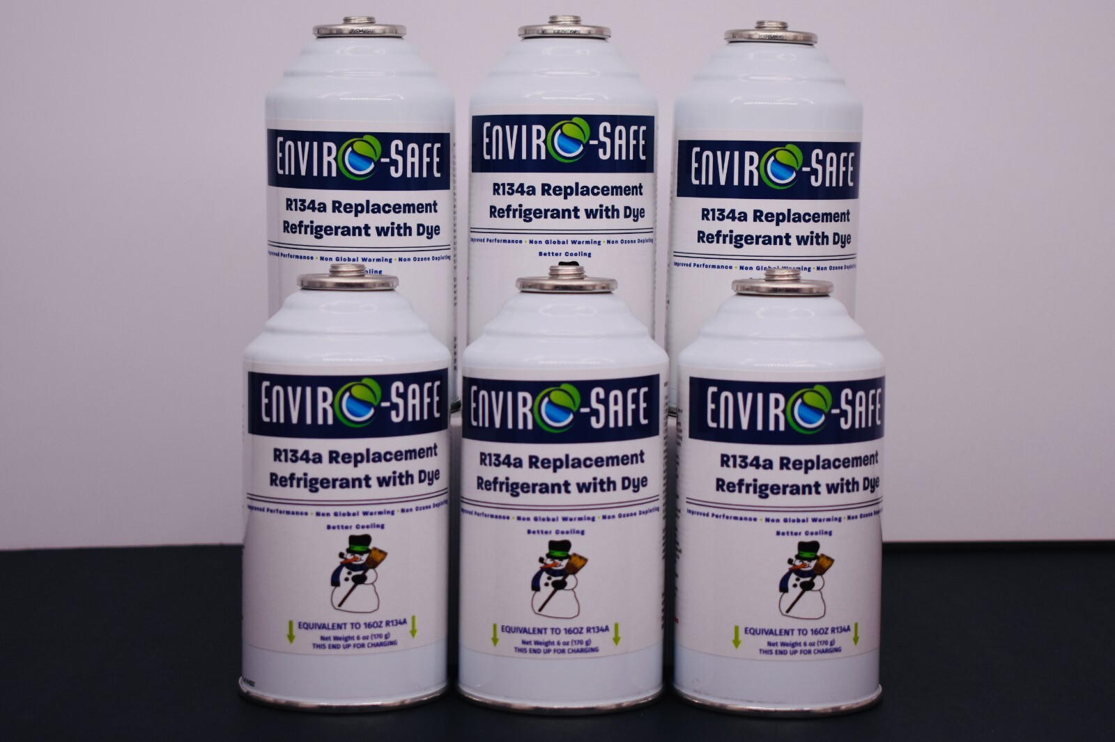 R134a Replacement Refrigerant with dye- CASE OF  6 CANS