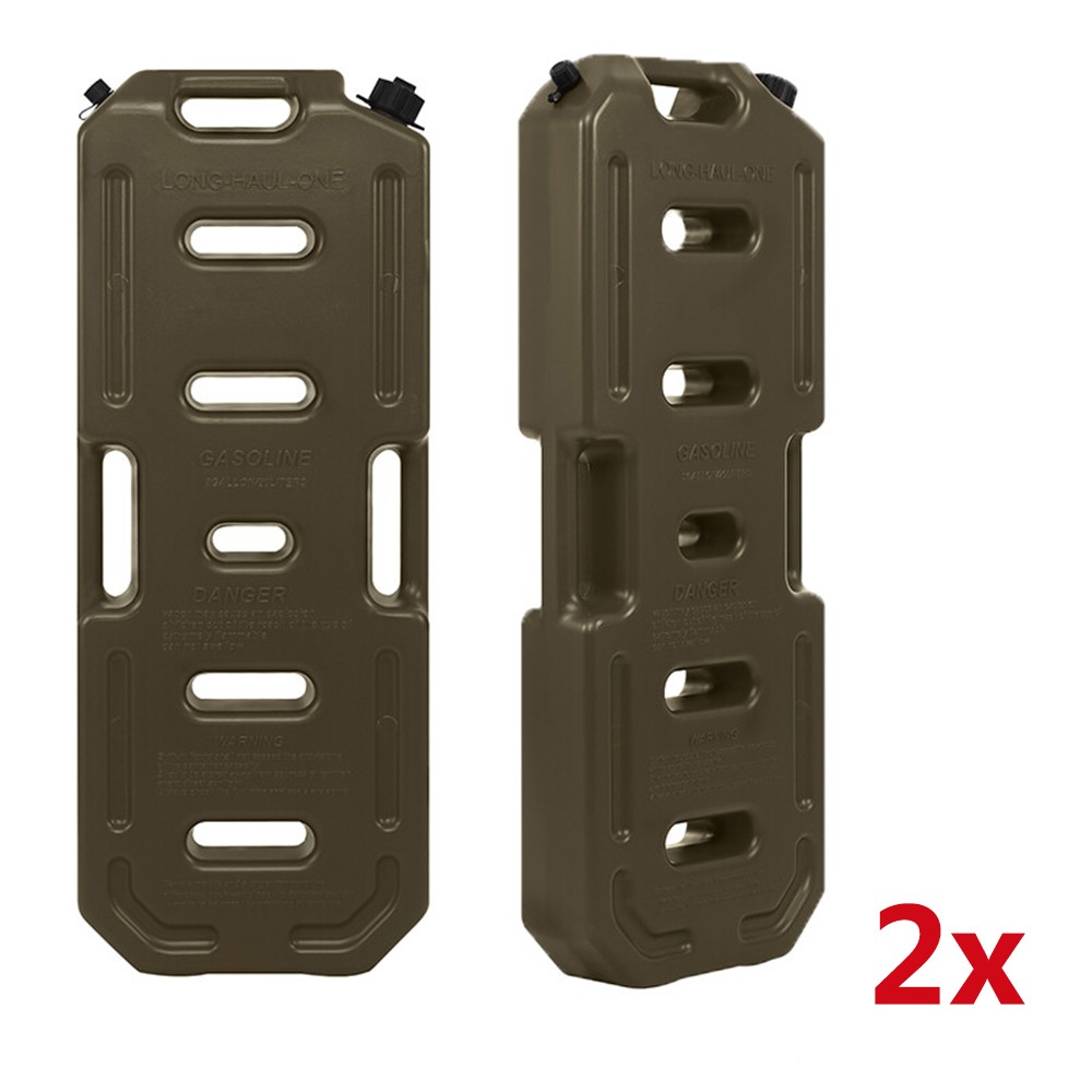 2x 20L 5 Gallon Fuel Can Emergency Backup Gas Tank Fit For Jeep Offroad SUV ATV