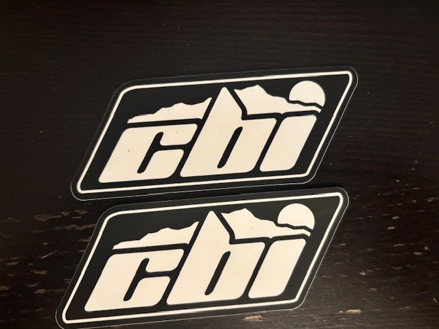 CBI Off Road 2PC BLACK WHITE STICKER SET 4\ CBI Off Road 2PC BLACK WHITE STICKER SET 4\