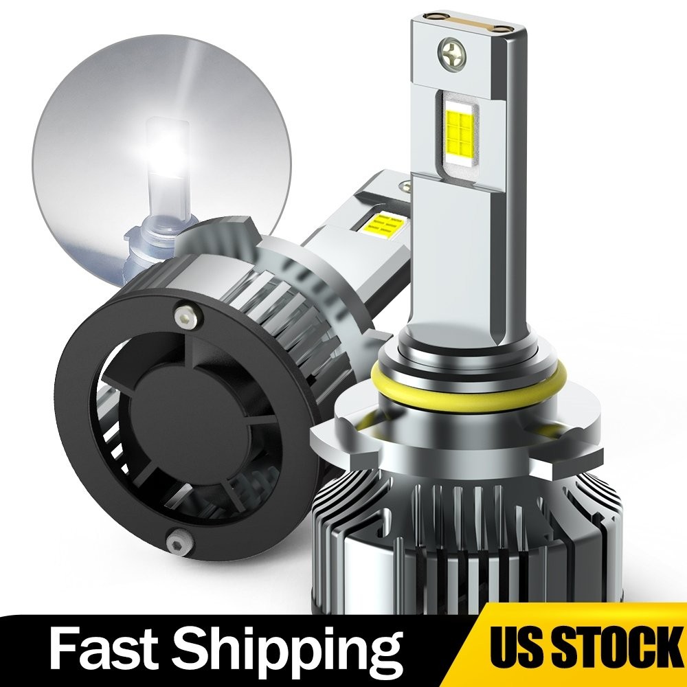 2/4X HB3 9005 LED Headlight Bulbs High Beam 6500K Super White Plug and Play