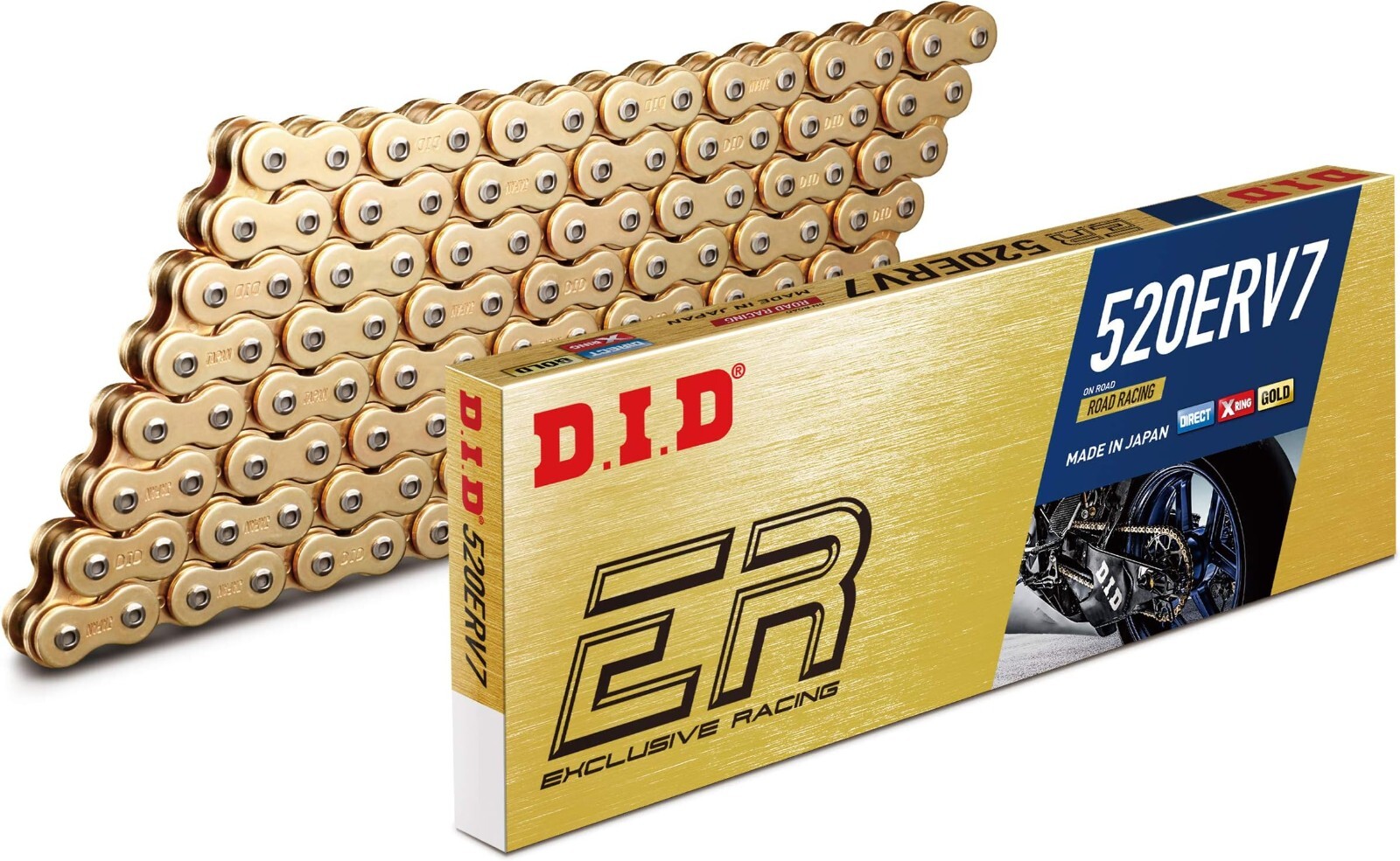 D.I.D 520ERV7-102ZB Motorcycle chain with caulking joint 102Link for motorcycles