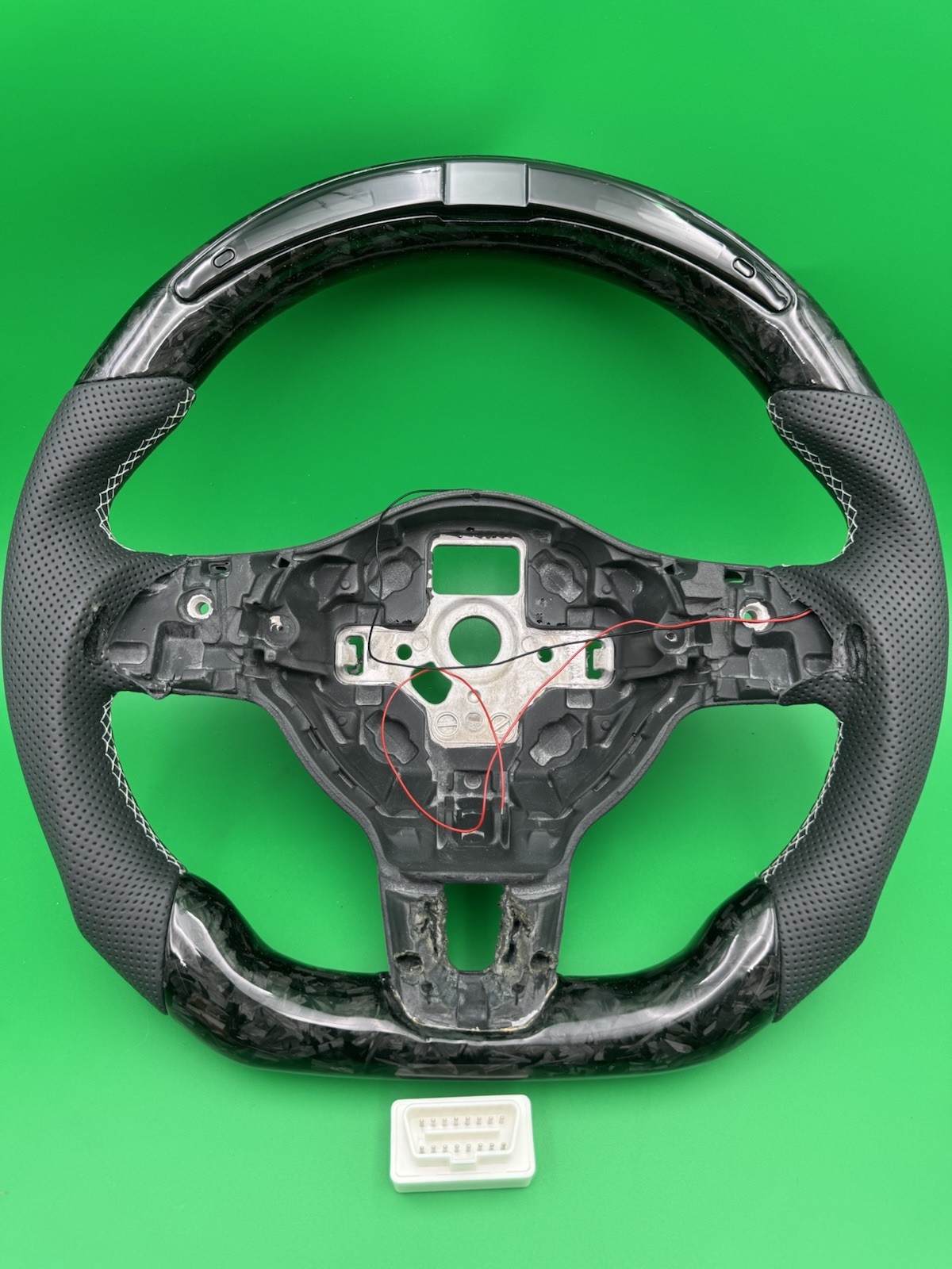 LED Carbon Fiber Steering Wheel Volkswagen Golf Jetta  VW MK6 GTI GLI 2008-2014