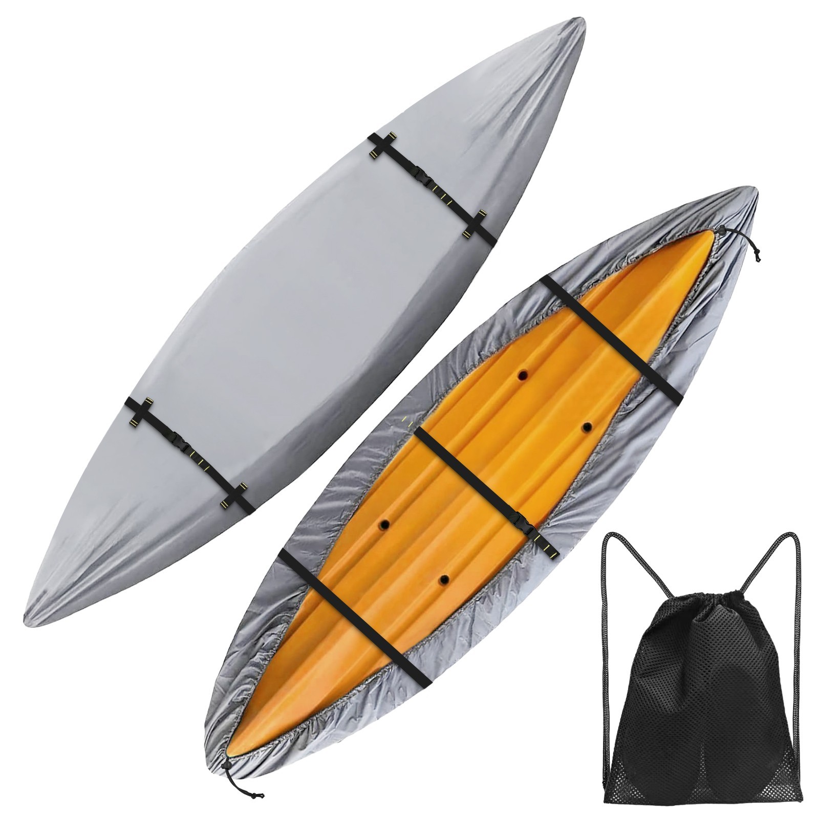 600D Kayak Cover,Heavy Duty Tear Resistant Canoe Cover, Waterproof & UV-Proof 600D Kayak Cover,Heavy Duty Tear Resistant Canoe Cover, Waterproof & UV-Proof