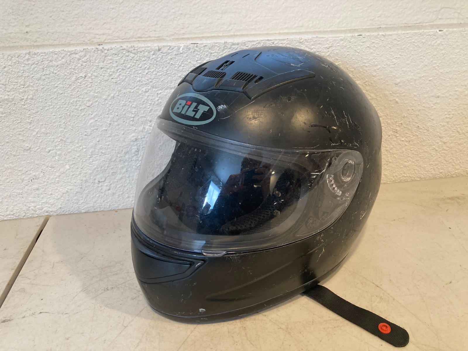 Bilt Blaze Black Glossy Double Full-Face Motorcycle Helmet