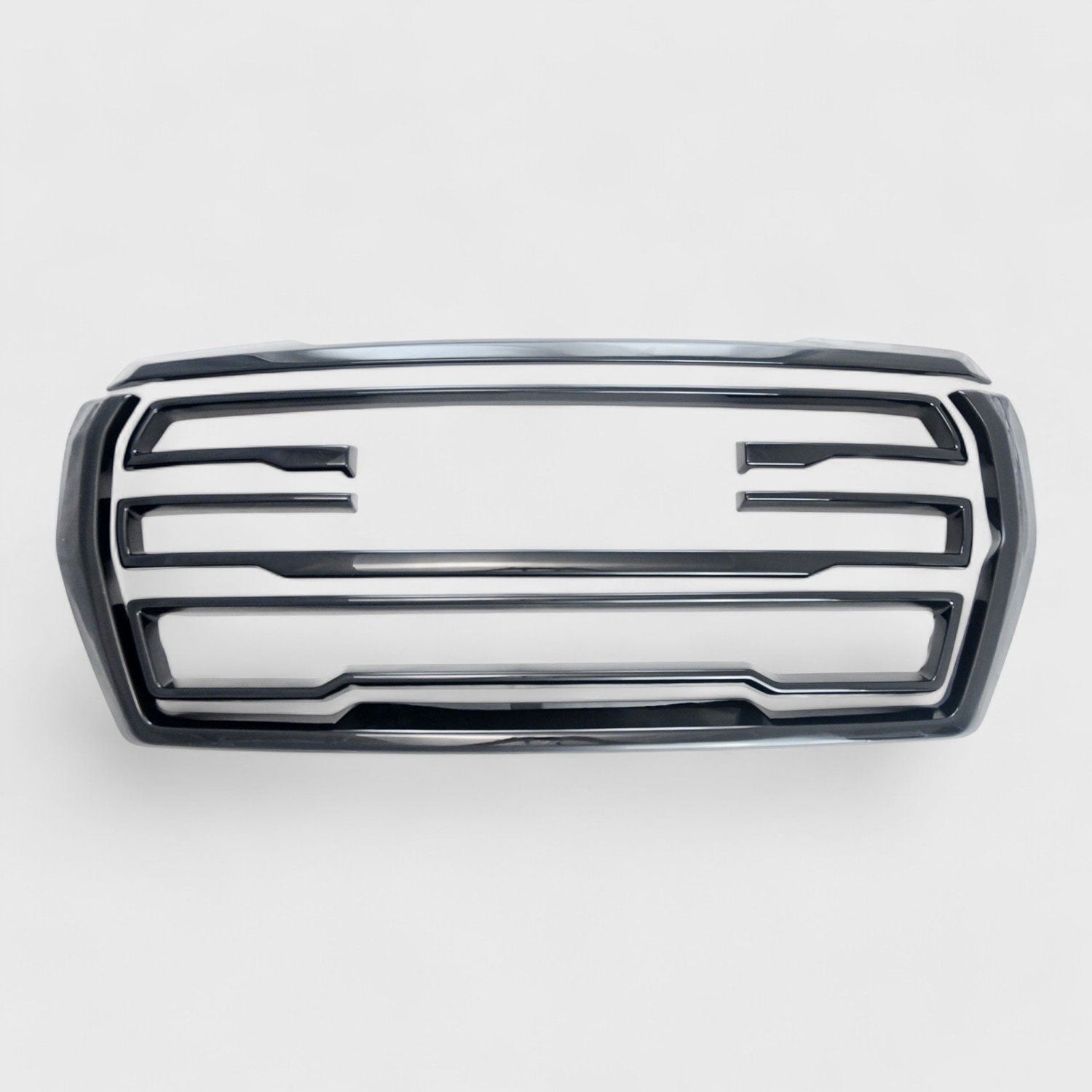 Fits 2021-2024 GMC Yukon Grille Overlay Gloss Black 5Pcs ABS Plastic