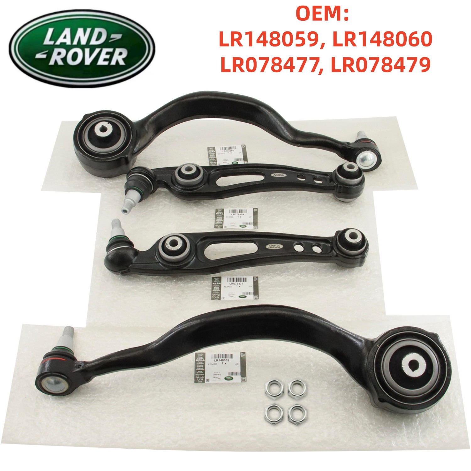 Genuine OEM LR148059 LR148060 LR078477 LR078479 Land Rover Control Arm 4PCS