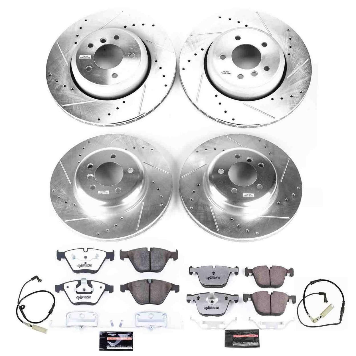 PowerStop Disc Brake Kit - Front and Rear - Fits BMW 535i 2008-2010, BMW 545i 20