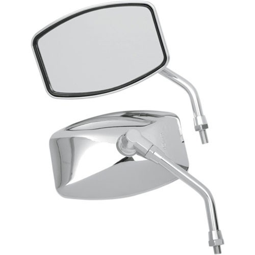 Emgo Left Chrome Big One Cruiser Rectangle Mirror 6-1/4