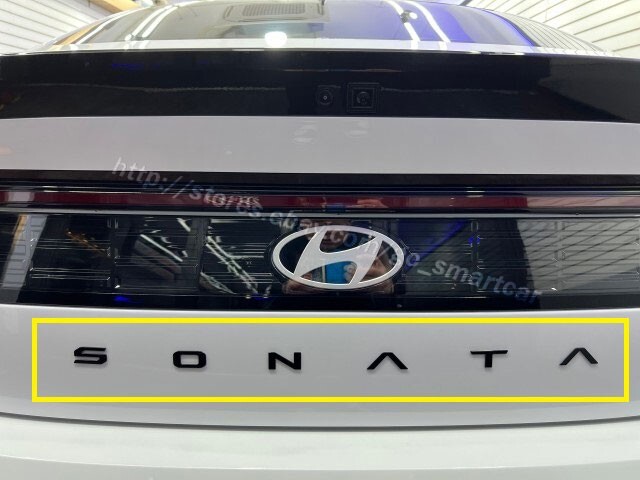 rear Glossy Black SONATA lettering emblem fit Hyundai Sonata 2024 2025 2026