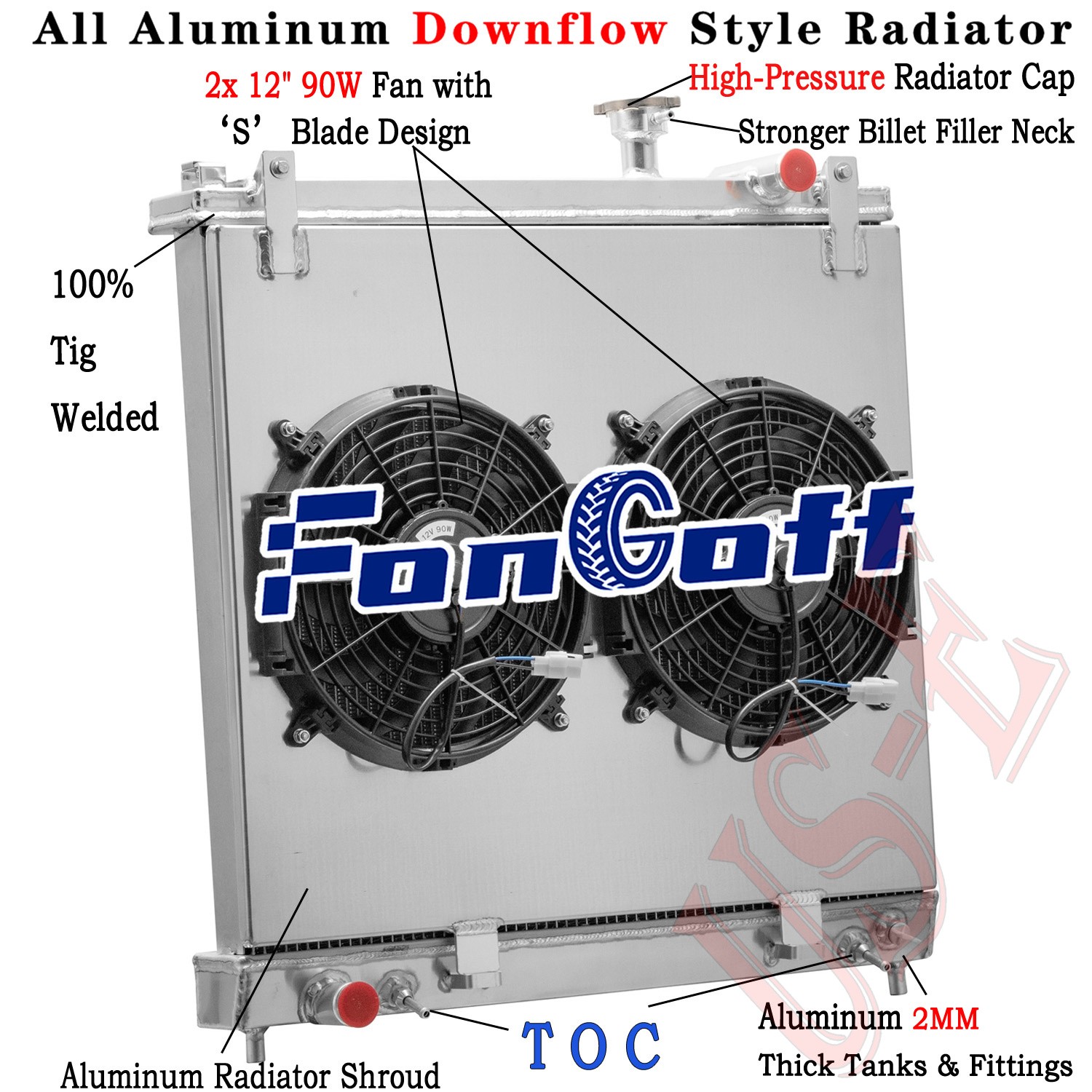 4Row Radiator Shroud&Fan Fit 05-2015 NISSAN Armada TITAN INFINITI QX56 5.6L AT