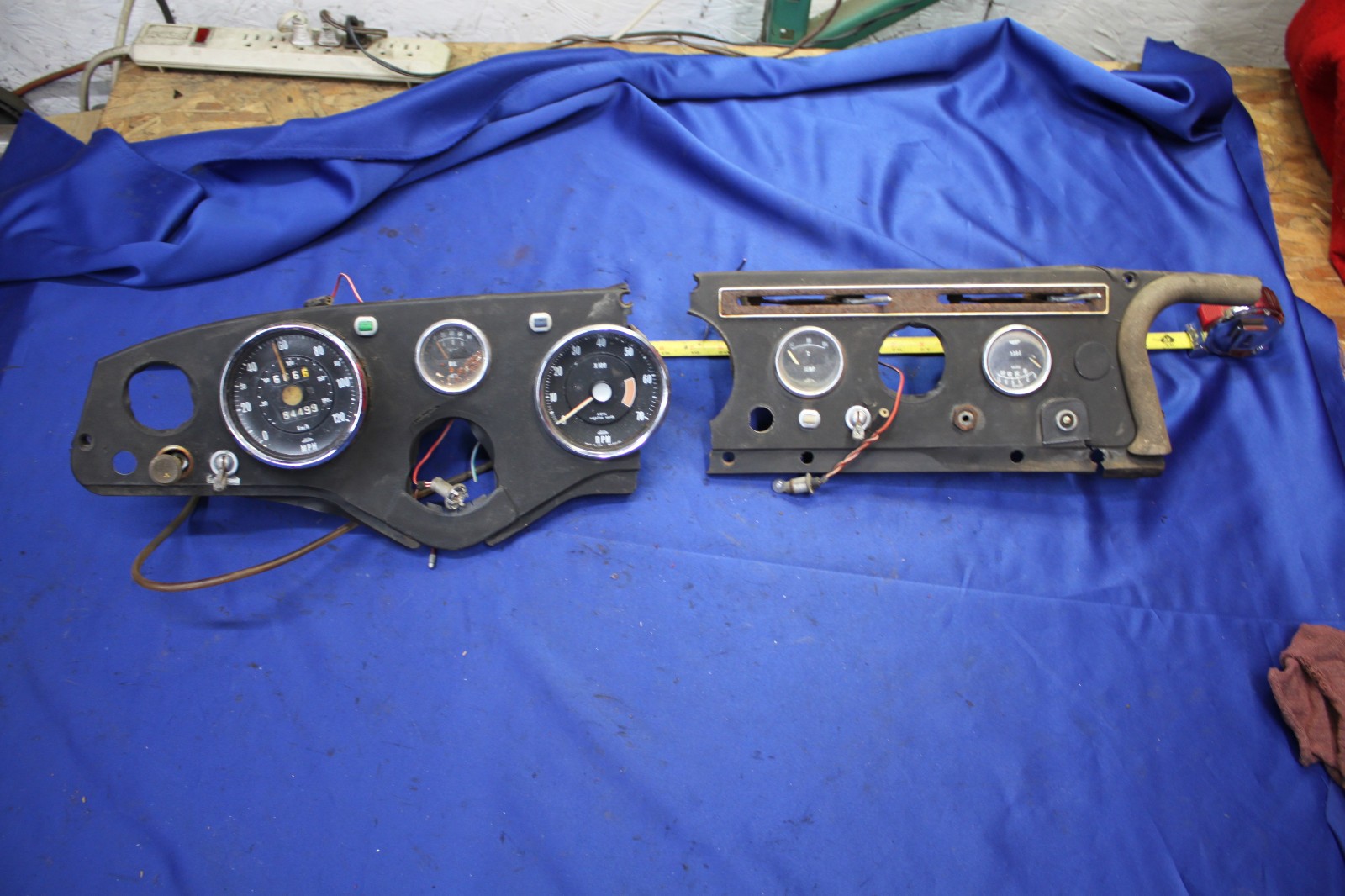 Sunbeam Alpine MK3-5 Partial Dashboard and Original Gauges