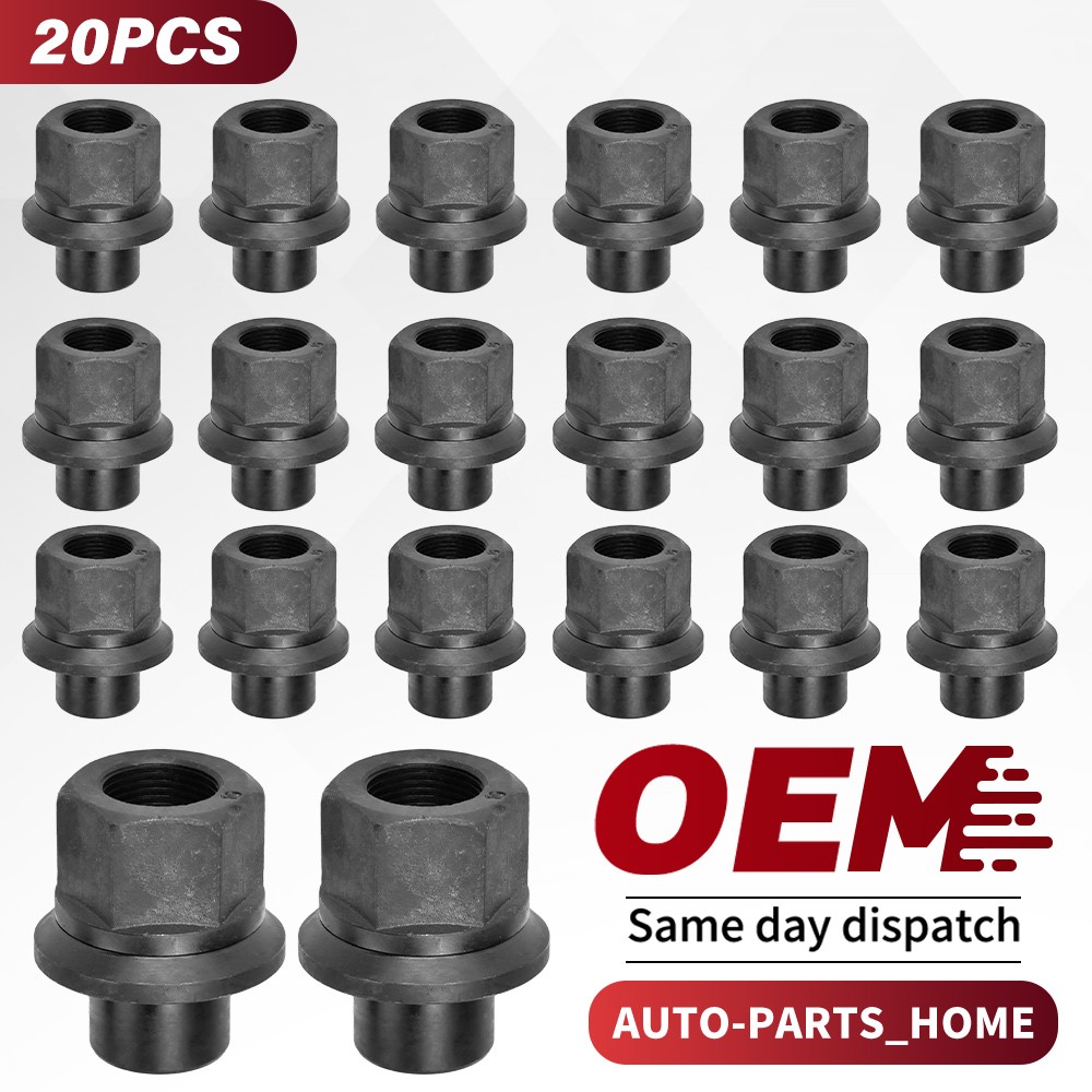 20 Pack 33mm M22x1.5 x 19mm Sleeve Nuts Wheel Nuts M22-1.5 Skirt Flange