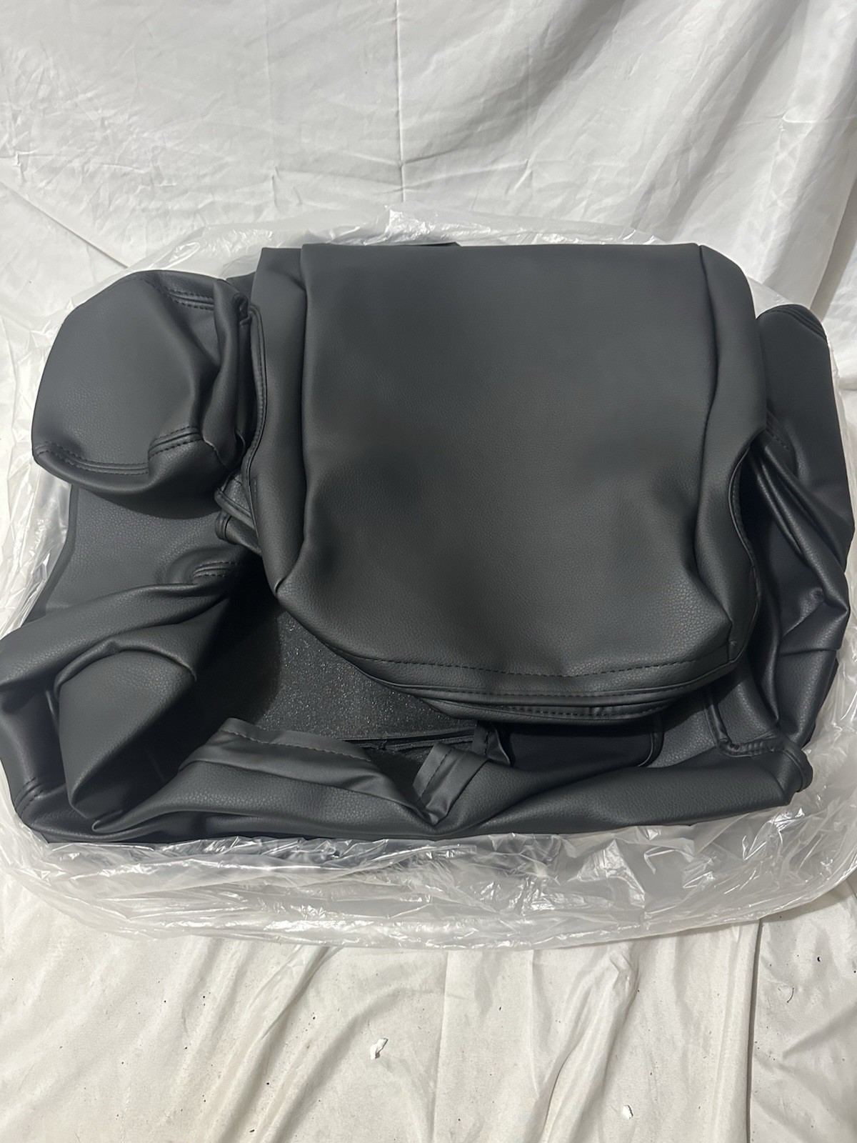 Clazzio 08-10 F250-f350 Seat Covers Black Leather Full Set