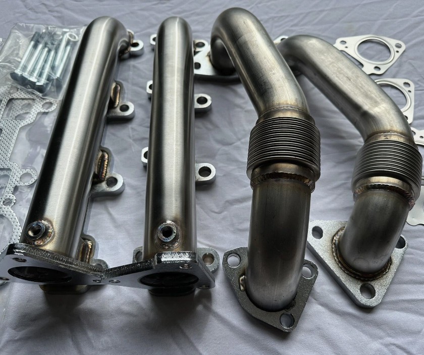 High Flow Only 2WD Exhaust Manifolds & Up Pipes for 01 -16 6.6L Duramax Diesel
