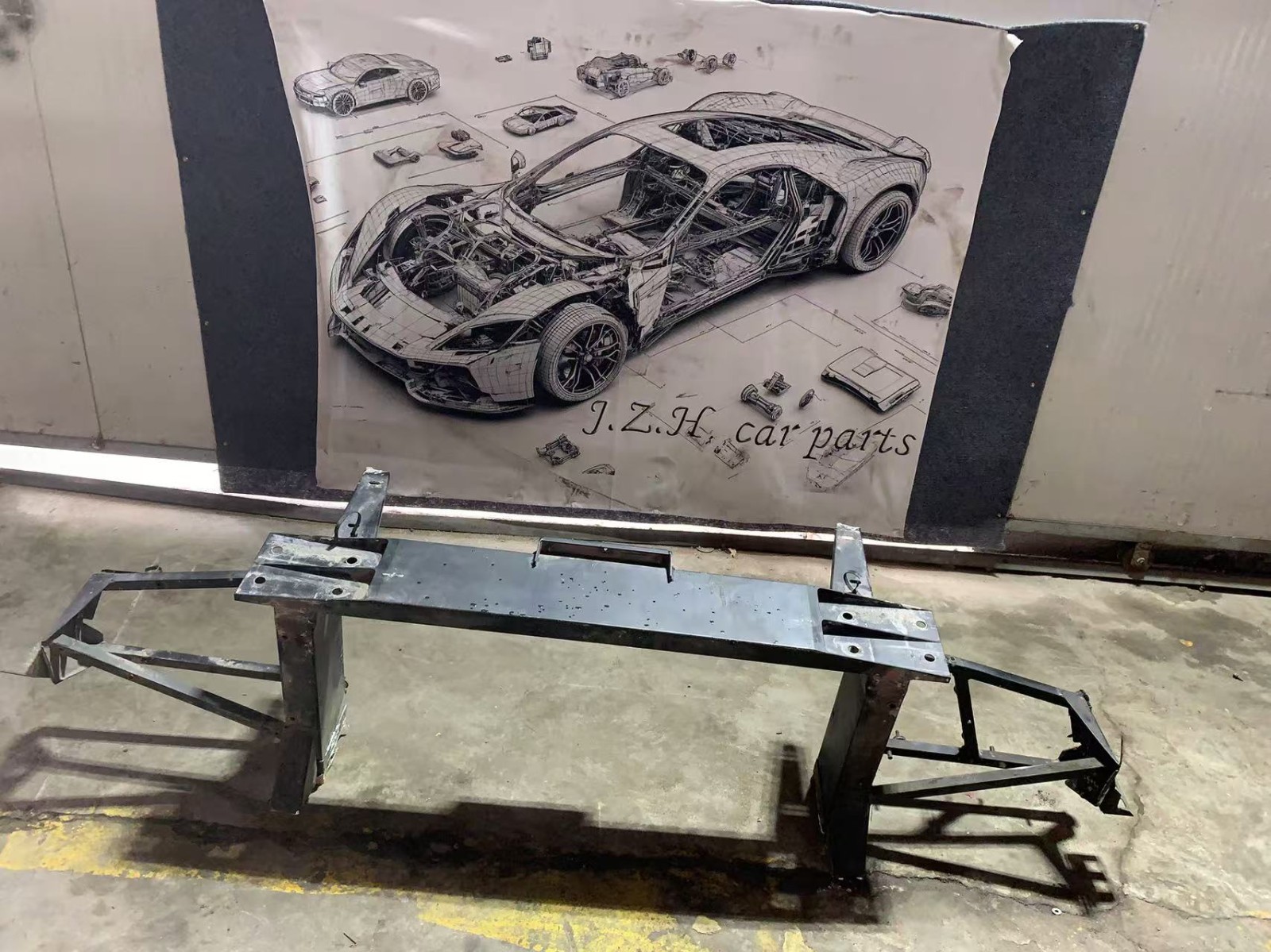Used,For 06-10 Ferrari 430 COMPLETE REAR FRAME OEM PN 68887200