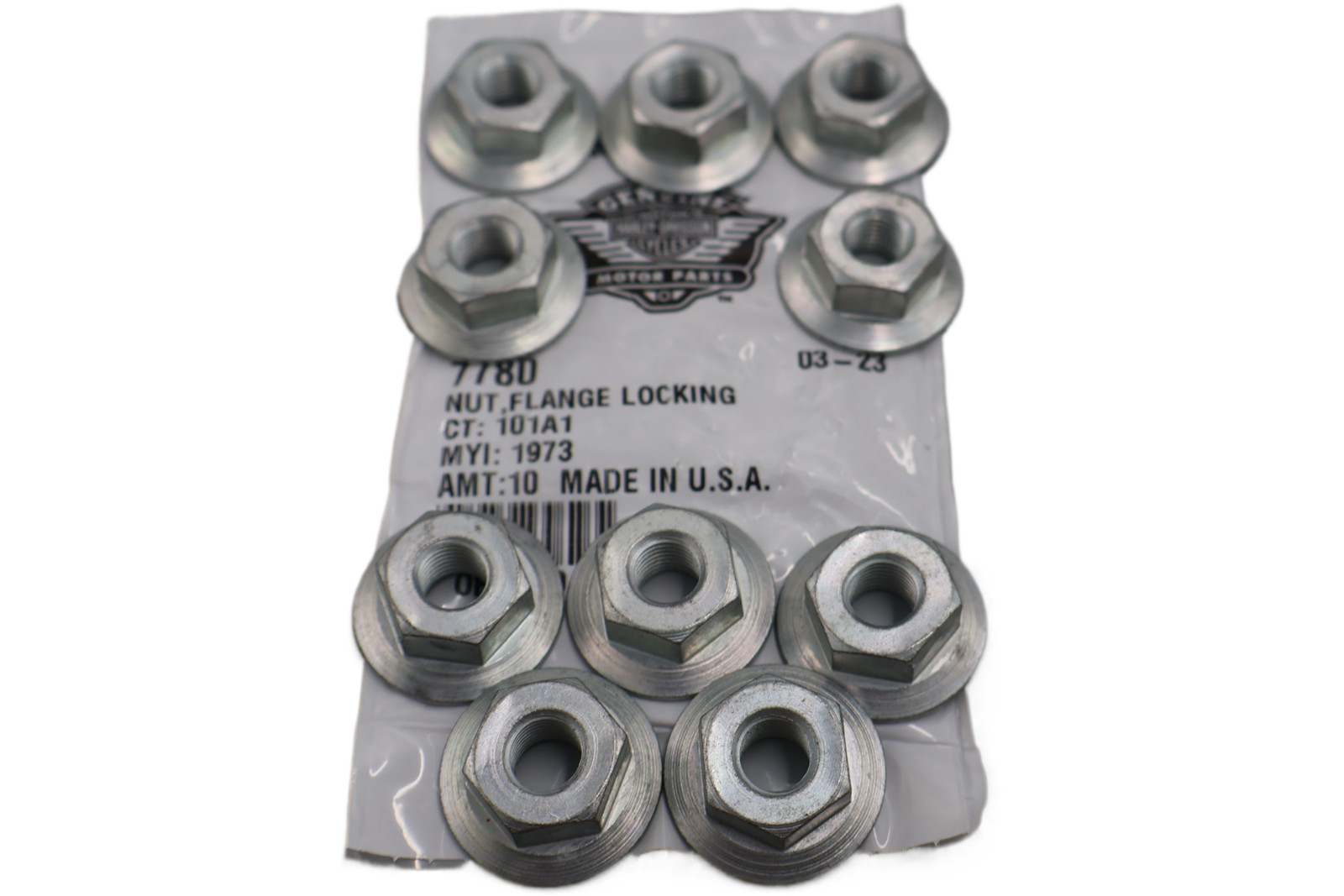 7780 NEW OEM HARLEY-DAVIDSON LOCKING FLANGE NUT 3/8