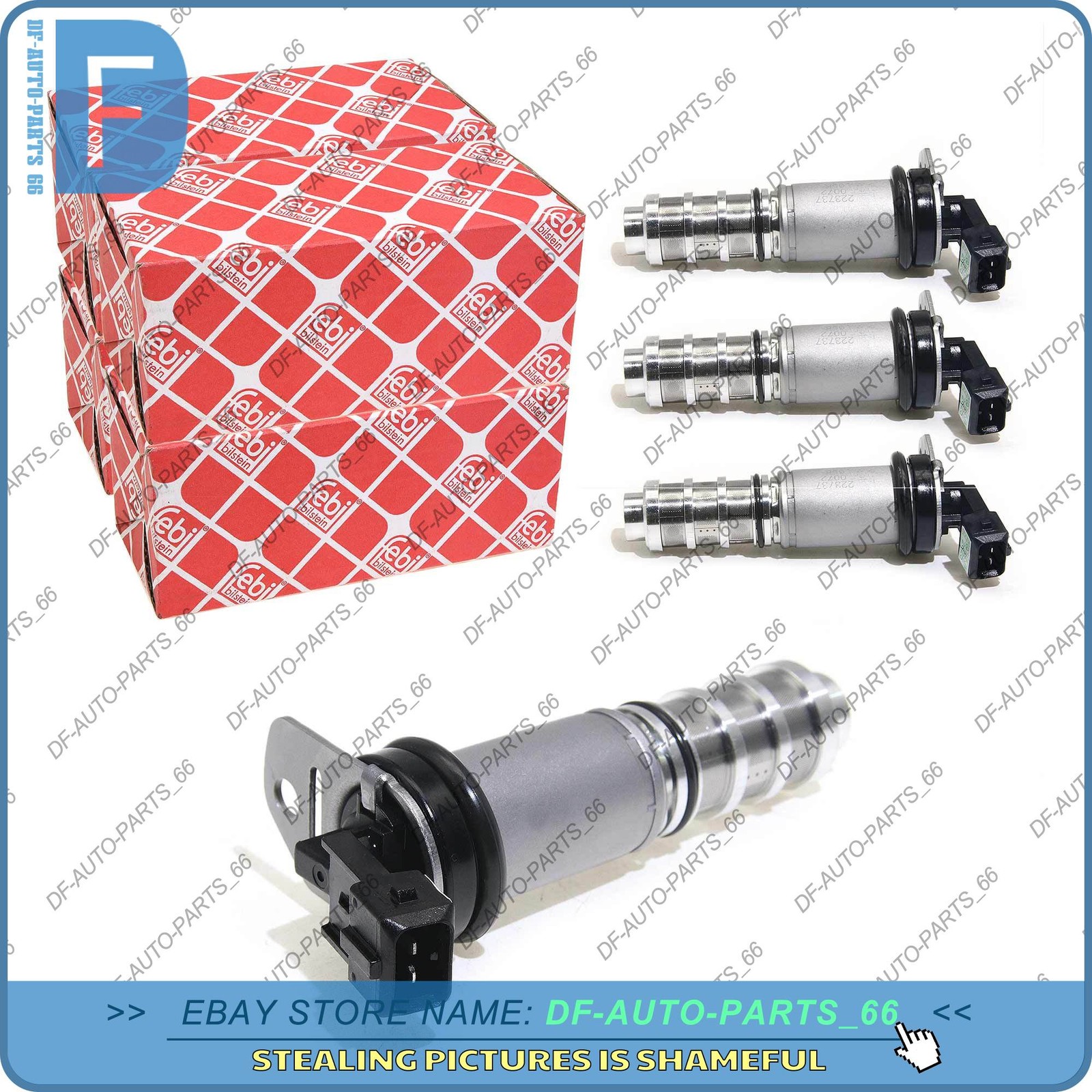 4X OEM FEBI VANOS VVT Variable Timing Solenoid For BMW 535i 550i 650i 740i 750i