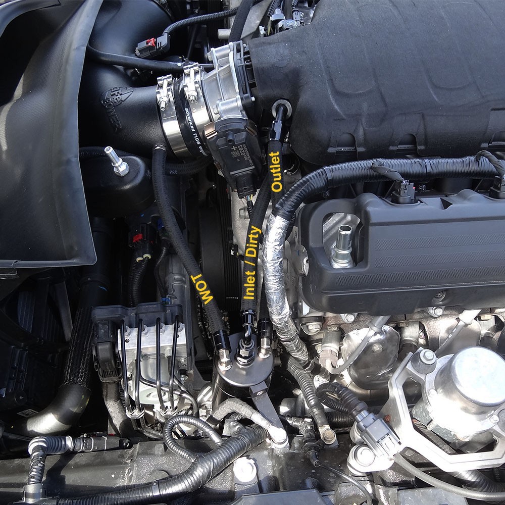 UPR Billet Catch Can with Braided Hoses Fits 14-19 C7 Corvette Z51