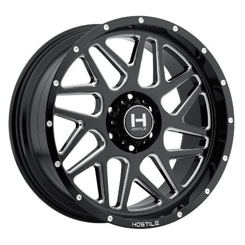 20x10 Hostile H108 Sprocket Blade Cut (Blk Milled) Wheel 5x5.5 (-19mm)