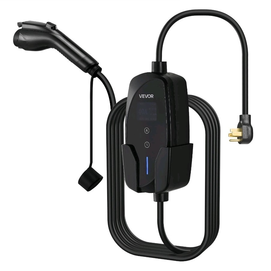 VEVOR Level 2 EV Charger, 40 Amp Adjustable Current, 240V Electric SAE J1772 EV