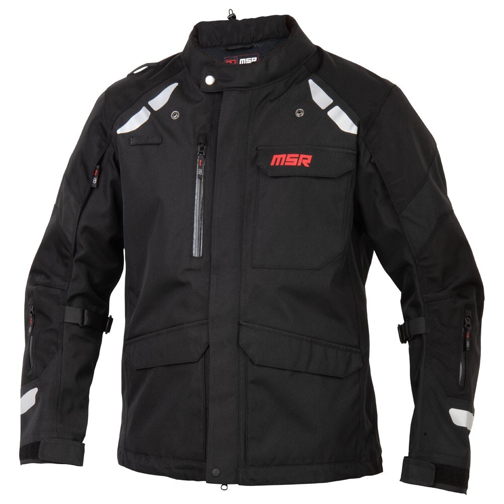 MSR Voyager Adventure Motorcycle Jacket Large Black