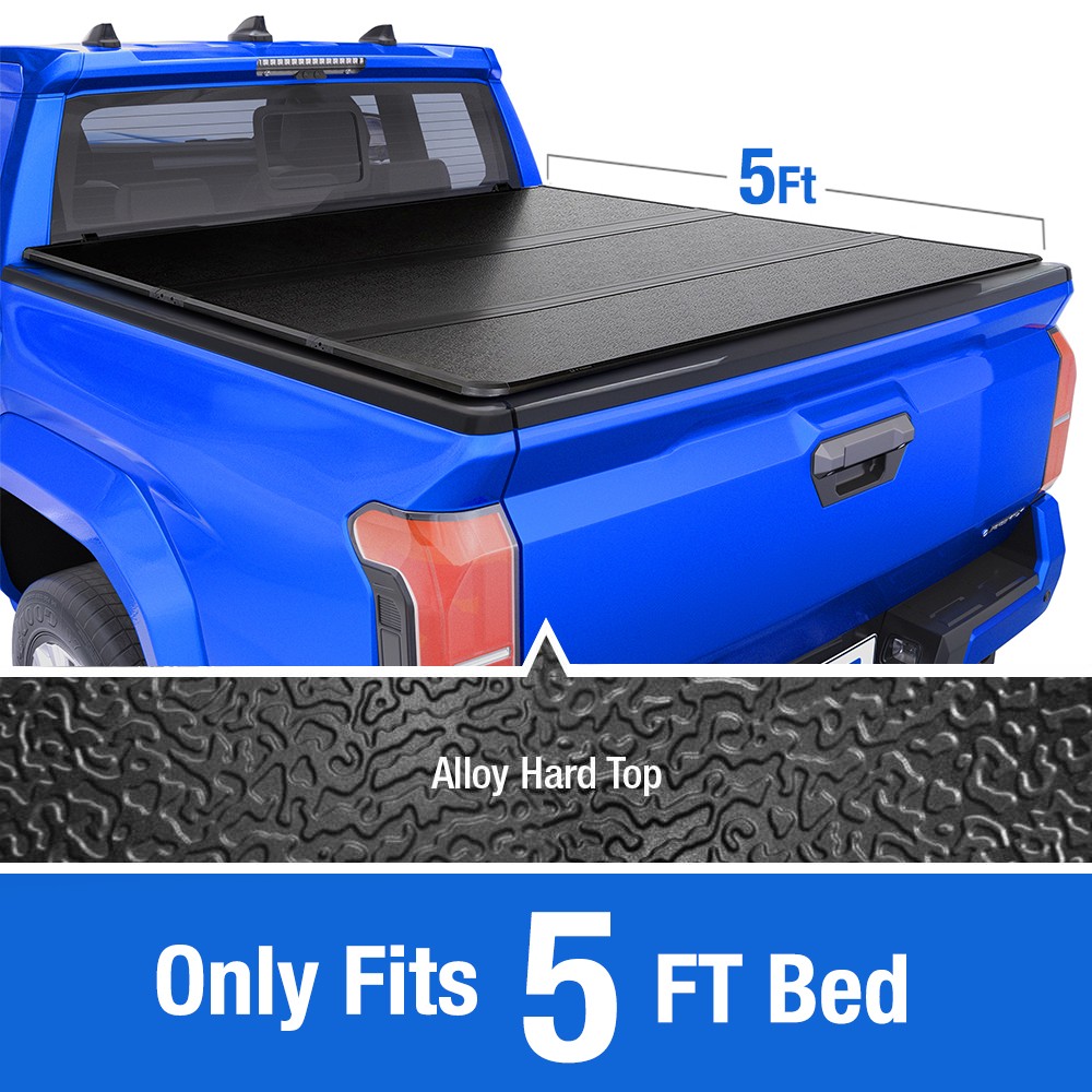TYGER T5 Tri-Fold Alloy Hardtop Tonneau Cover for 24-26 Tacoma 5\' Bed TYGER T5 Tri-Fold Alloy Hardtop Tonneau Cover for 24-26 Tacoma 5\' Bed