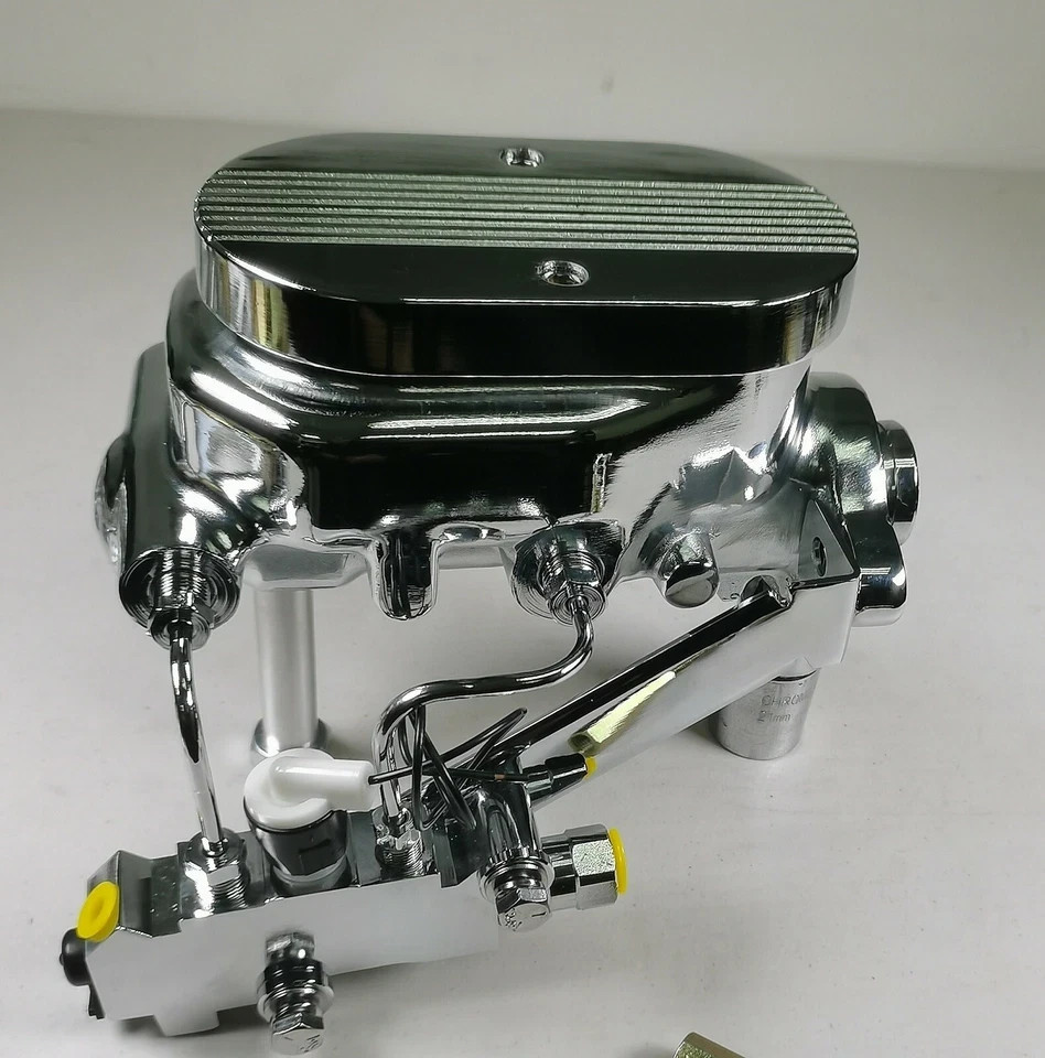 Chrome 1-1/8 Bore Master Cylinder Finned Disc Disc Proportioning Valve Brake Kit Chrome 1-1/8 Bore Master Cylinder Finned Disc Disc Proportioning Valve Brake Kit