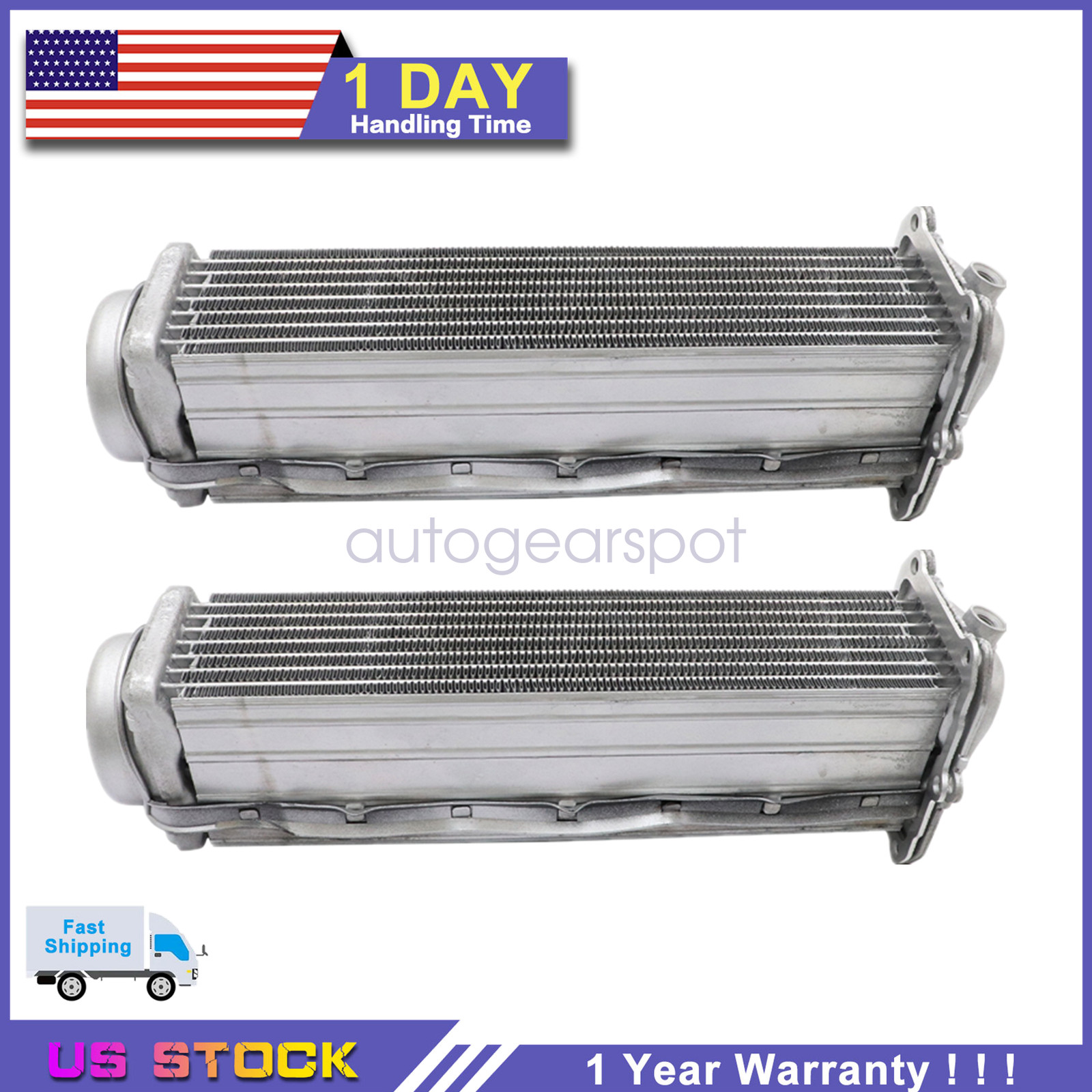 For Audi A4 A7 A8 S4 S5 Q5 Q7 SQ5 2.0L 3.0L 10-17 2X Intercooler 06E145621E