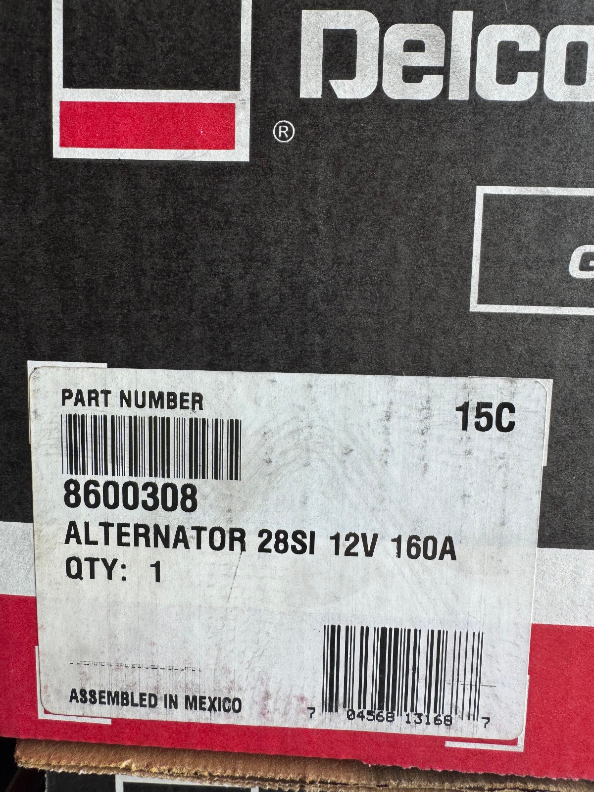 New 12 Volt 160 Amp 28SI Series Genuine Delco Alternator 8600308