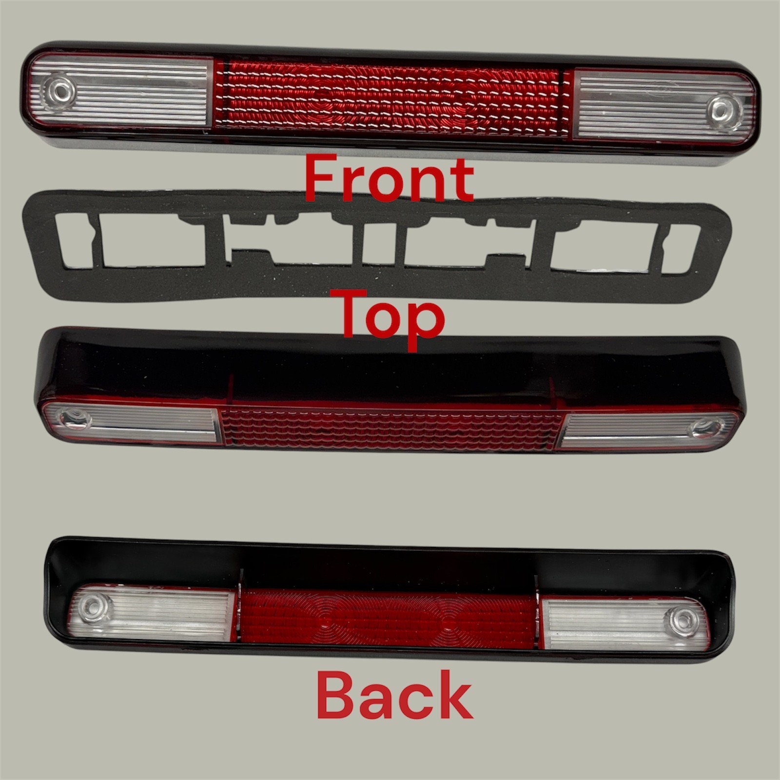 Chevy 94-98 Silverado GMC Sierra c1500 c2500 OBS 3rd Brake Light Lens New red