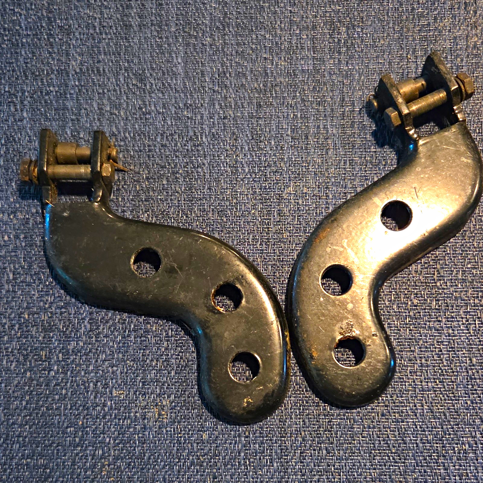 Harley Davidson Vintage Buddy Seat Footrest Brackets L&R Harley Davidson Vintage Buddy Seat Footrest Brackets L&R