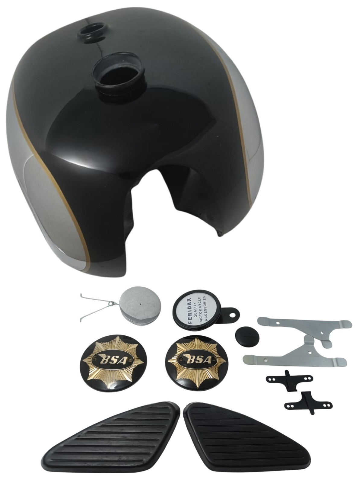 4-Gallon Chrome & Dual Painted Petrol Tank for BSA A7 / A10