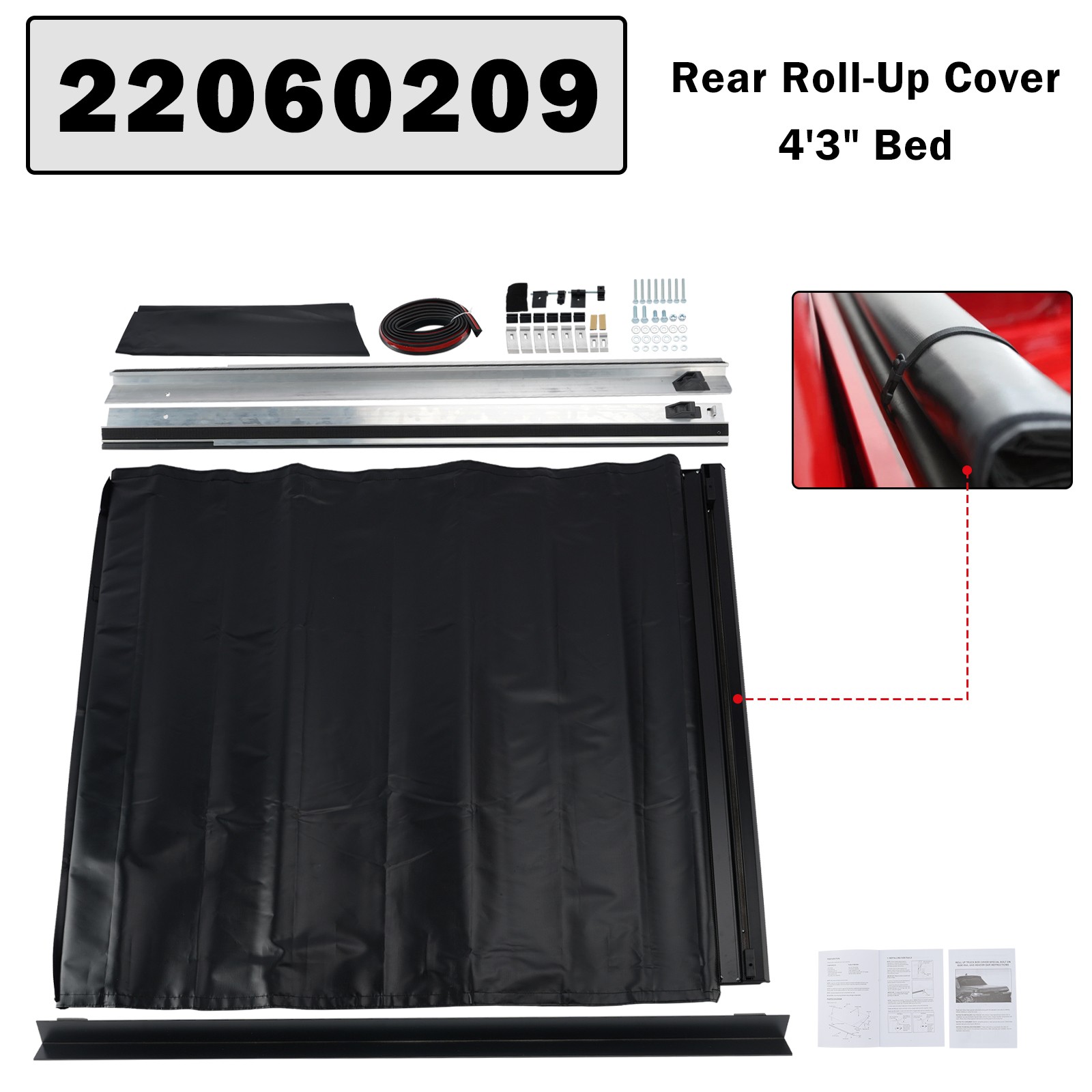 Rear Roll-Up Cover 22060209 for Hyundai Santa Cruz 2022-2026 4\'3\
