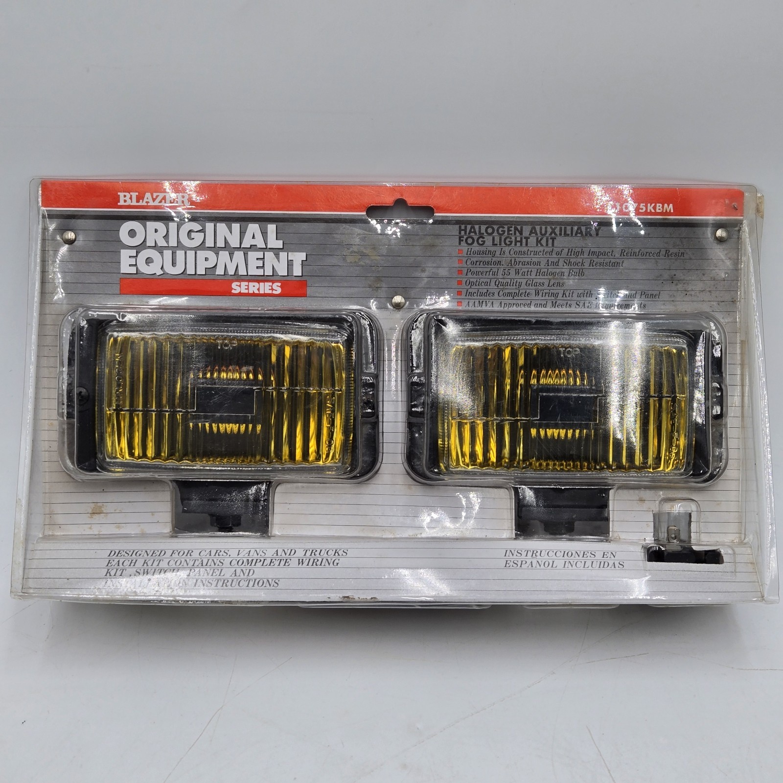 Vintage Blazer Halogen Auxiliary Fog Light Kit Amber Black Housing  C1075KBM New