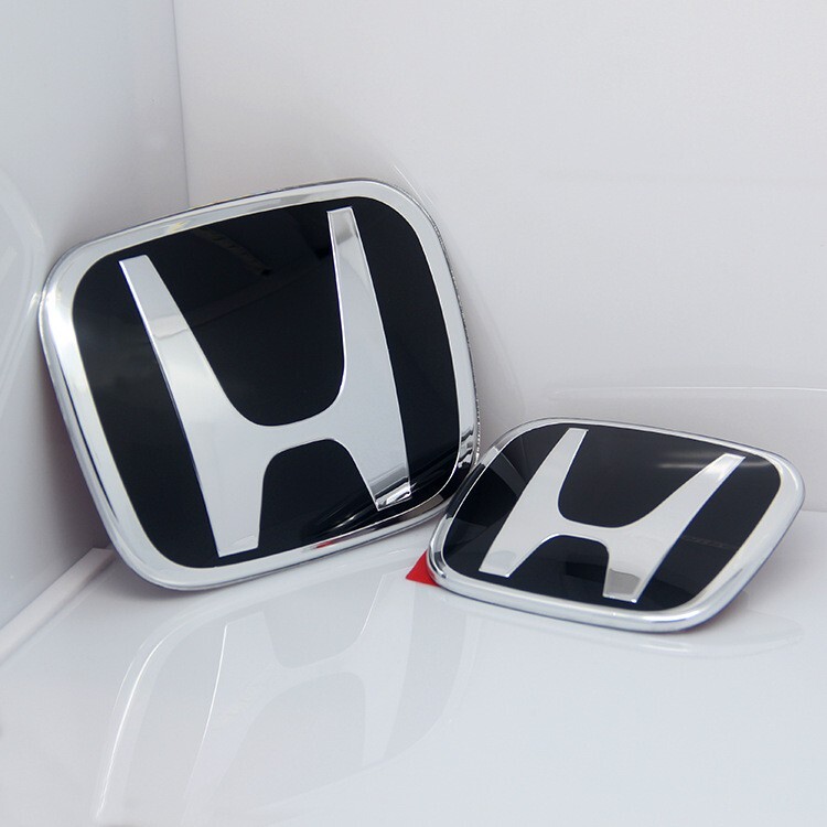 Genuine 2pcs Front Rear Black Badge Emblem for Accord Sedan 2006-2007