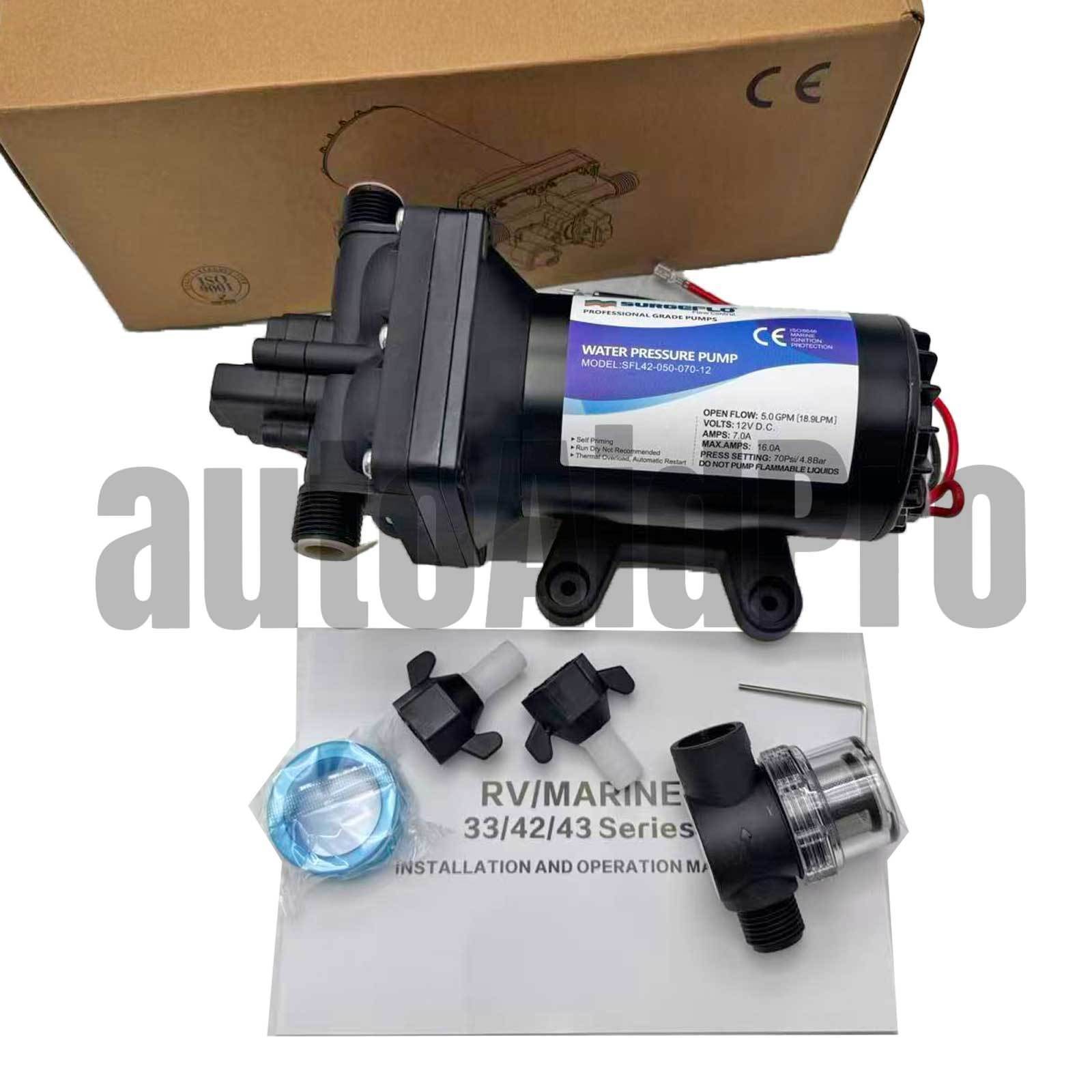 4158-153-E75 Water Pump 12V 5.0GPM 55PSI  for Shurflo Aqua King II Supreme 5.0