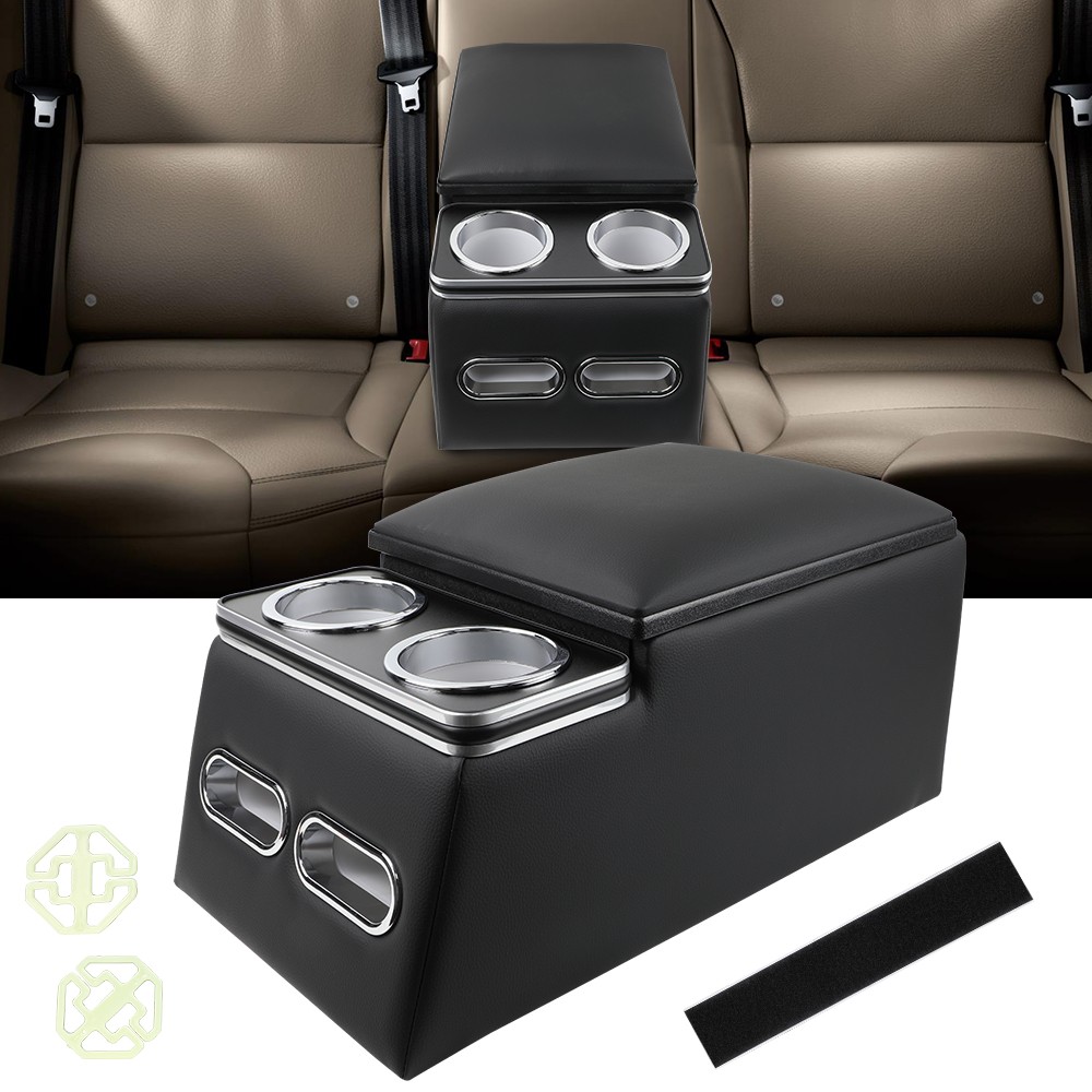 Universal Truck Seat/Bench Center Console Armrest Organizer with Cup Holder