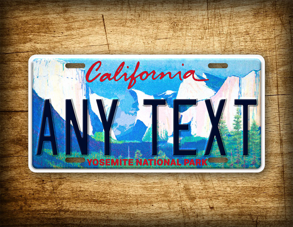 Personalized California Yosemite National Park License Plate 6x12 Custom