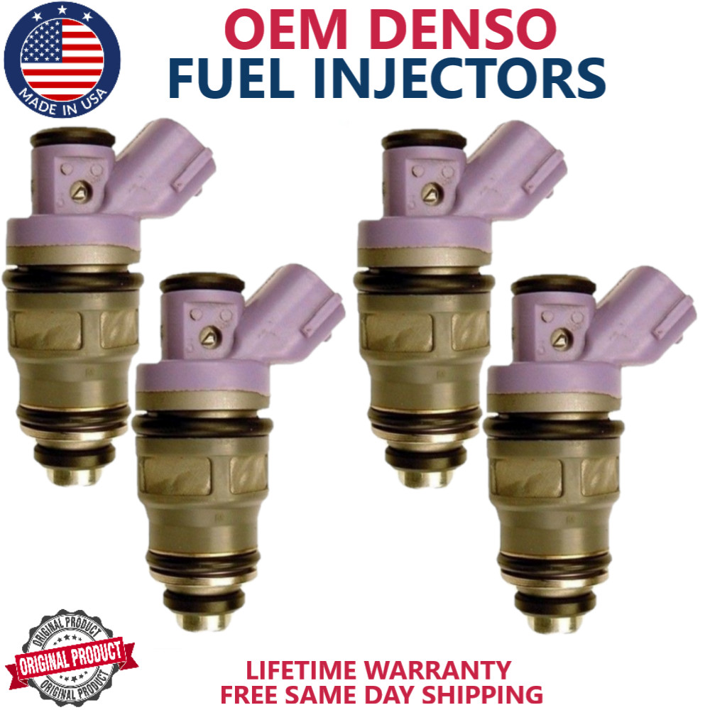 NEW X4 OEM DENSO  23250-76010 Fuel Injectors For 1991-1997 Toyota Previa 2.4L I4