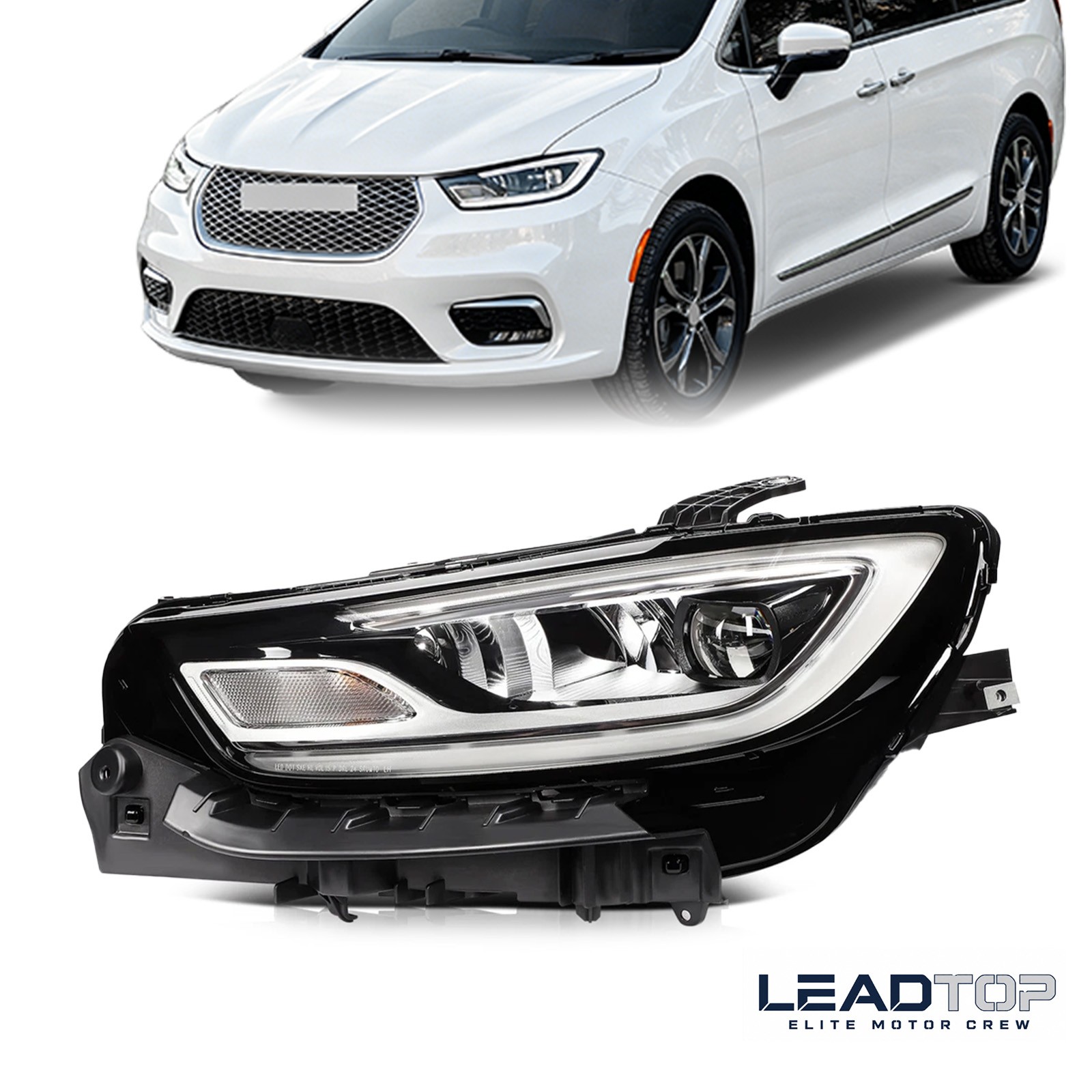 For 2021-2026 Chrysler Pacifica LED Projector Headlight w/LED Module Left Right